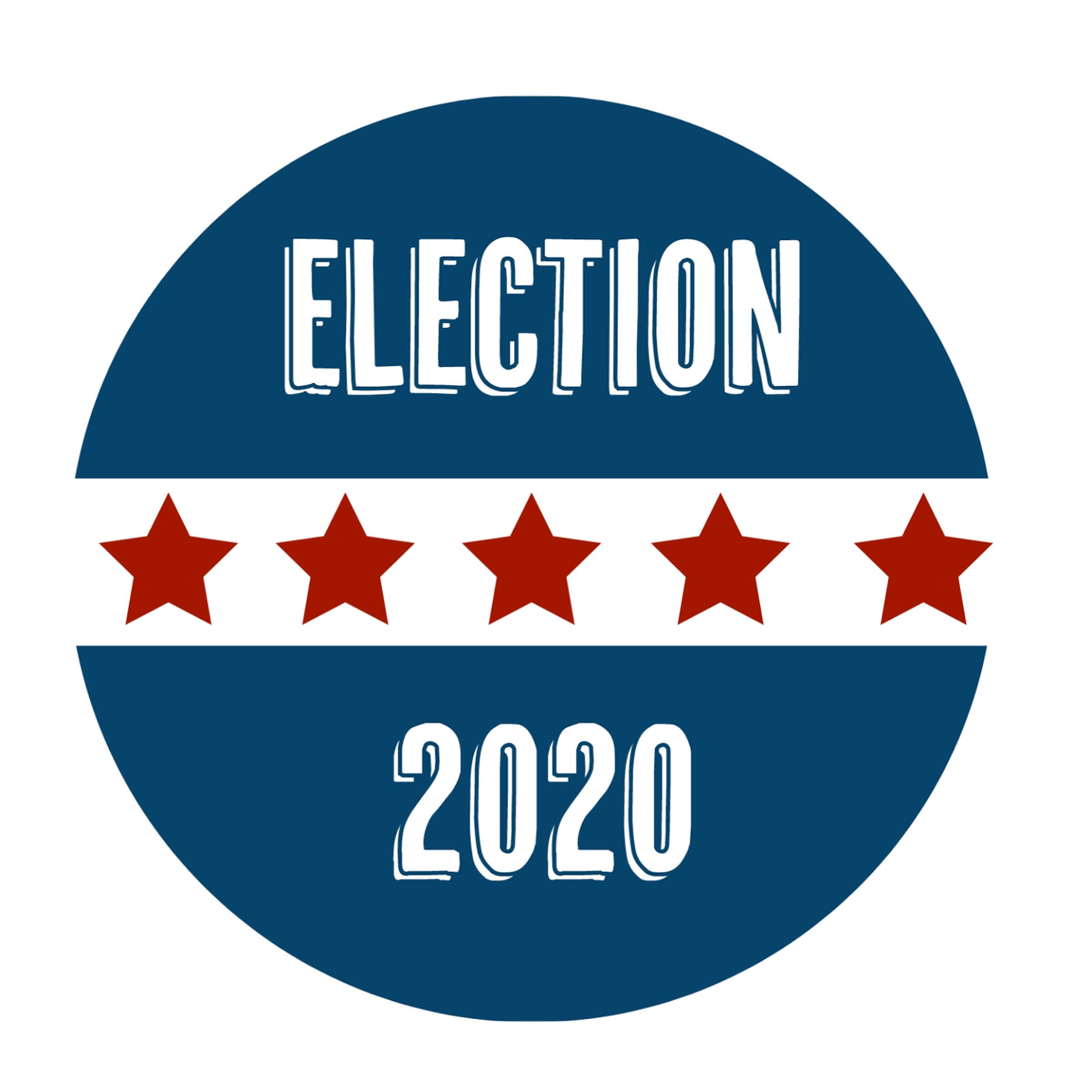 Tekst: 2020-valgkamp klistremerke Bakgrunner