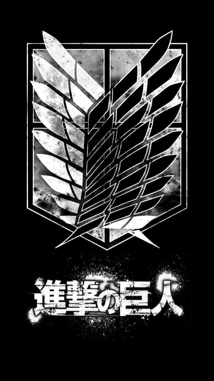 Teksturert Attack On Titan-logo Bakgrunner