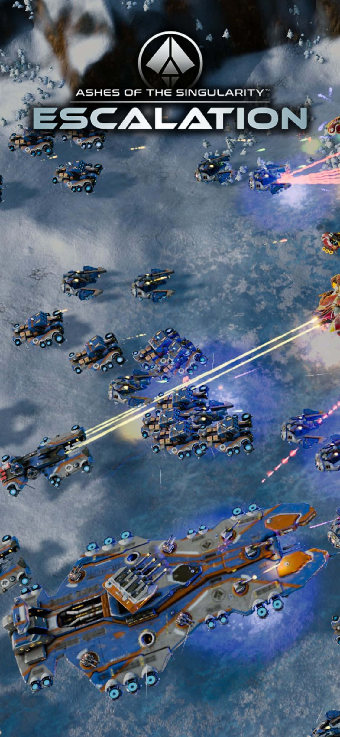 Test dine strategiske ferdigheter i Ashes Of The Singularity Escalation på iPhone X Bakgrunner
