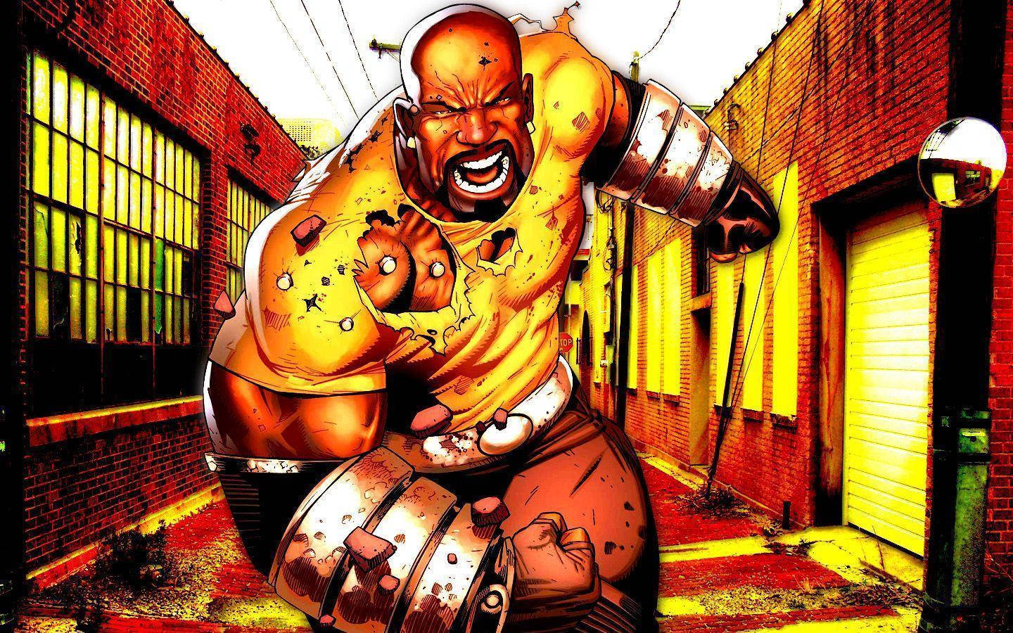 Tøff svart superhelt Luke Cage Bakgrunner