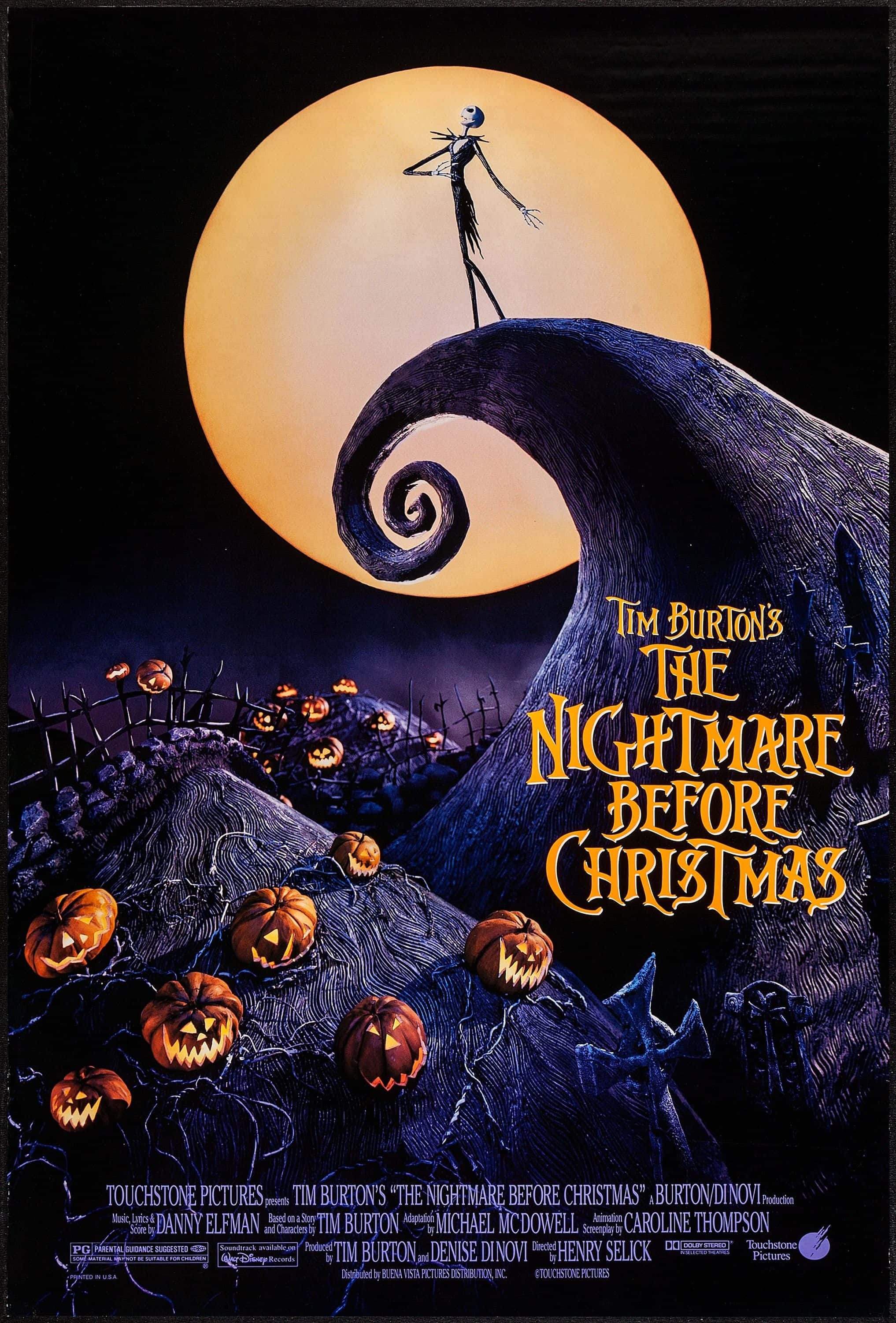 The Nightmare Before Christmas filmplakat Bakgrunner