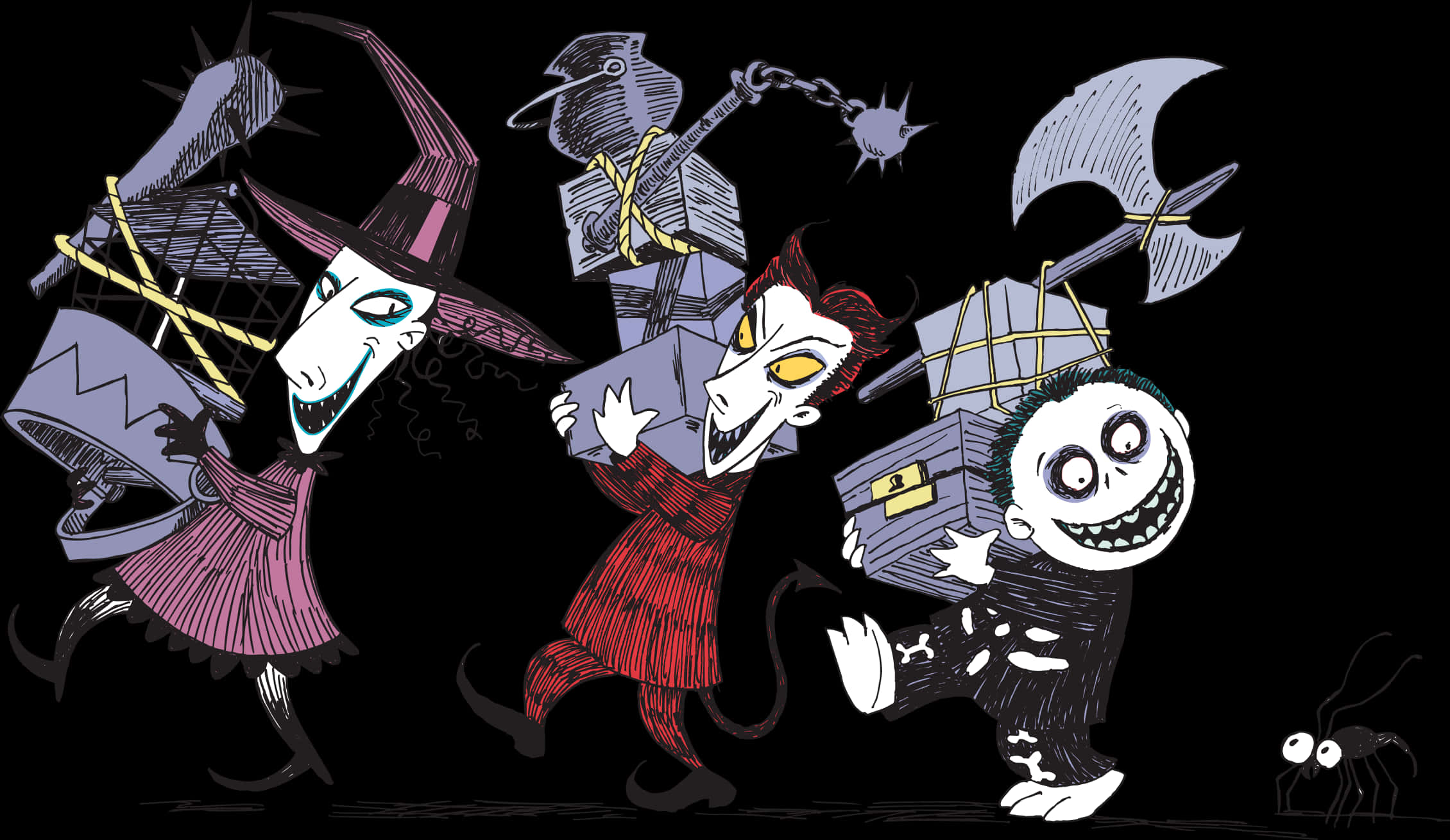 The Nightmare Before Christmas-karakterer marsjerer Bakgrunner