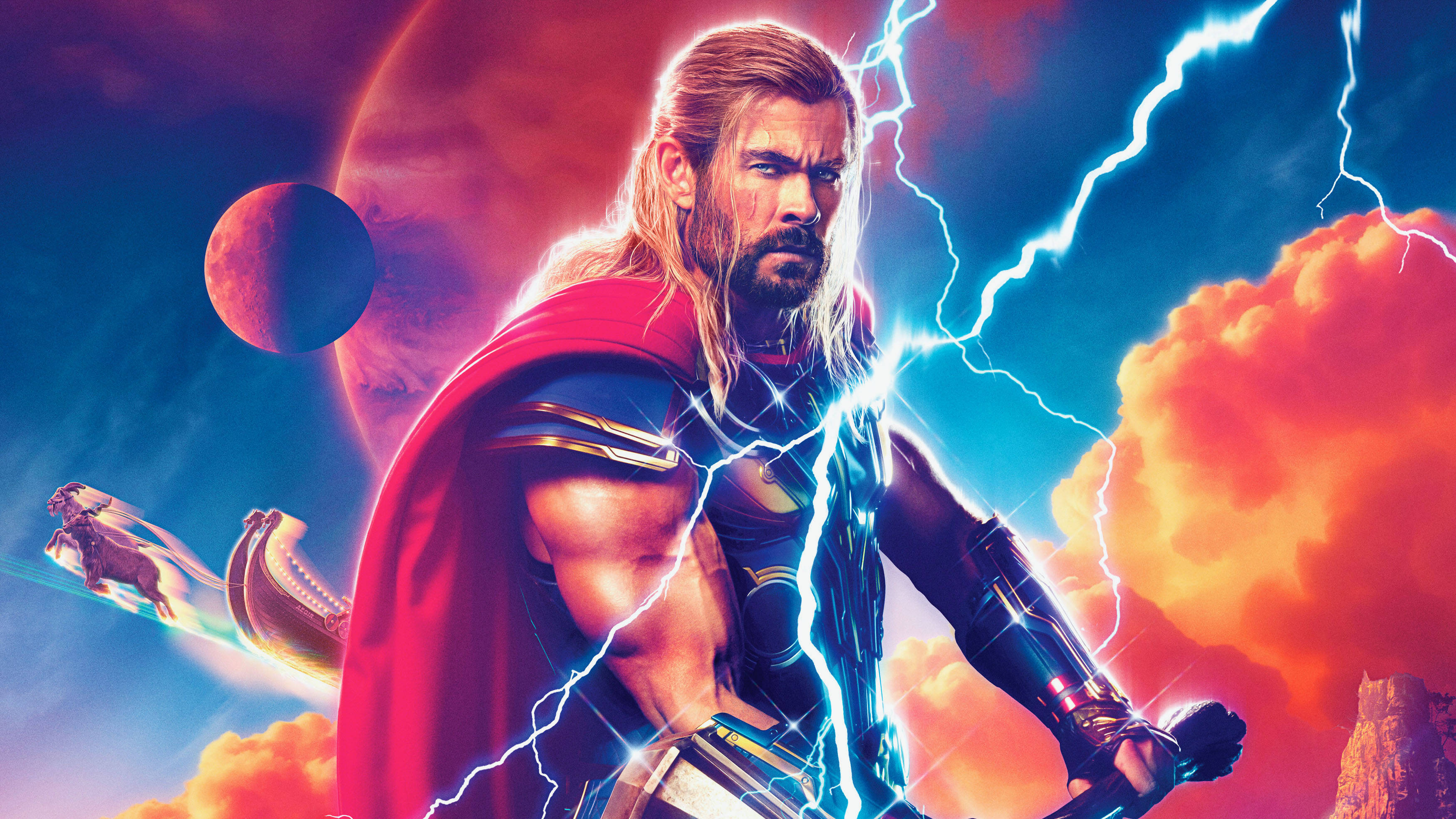 Thor Love And Thunder Uforferdet Thor Bakgrunner