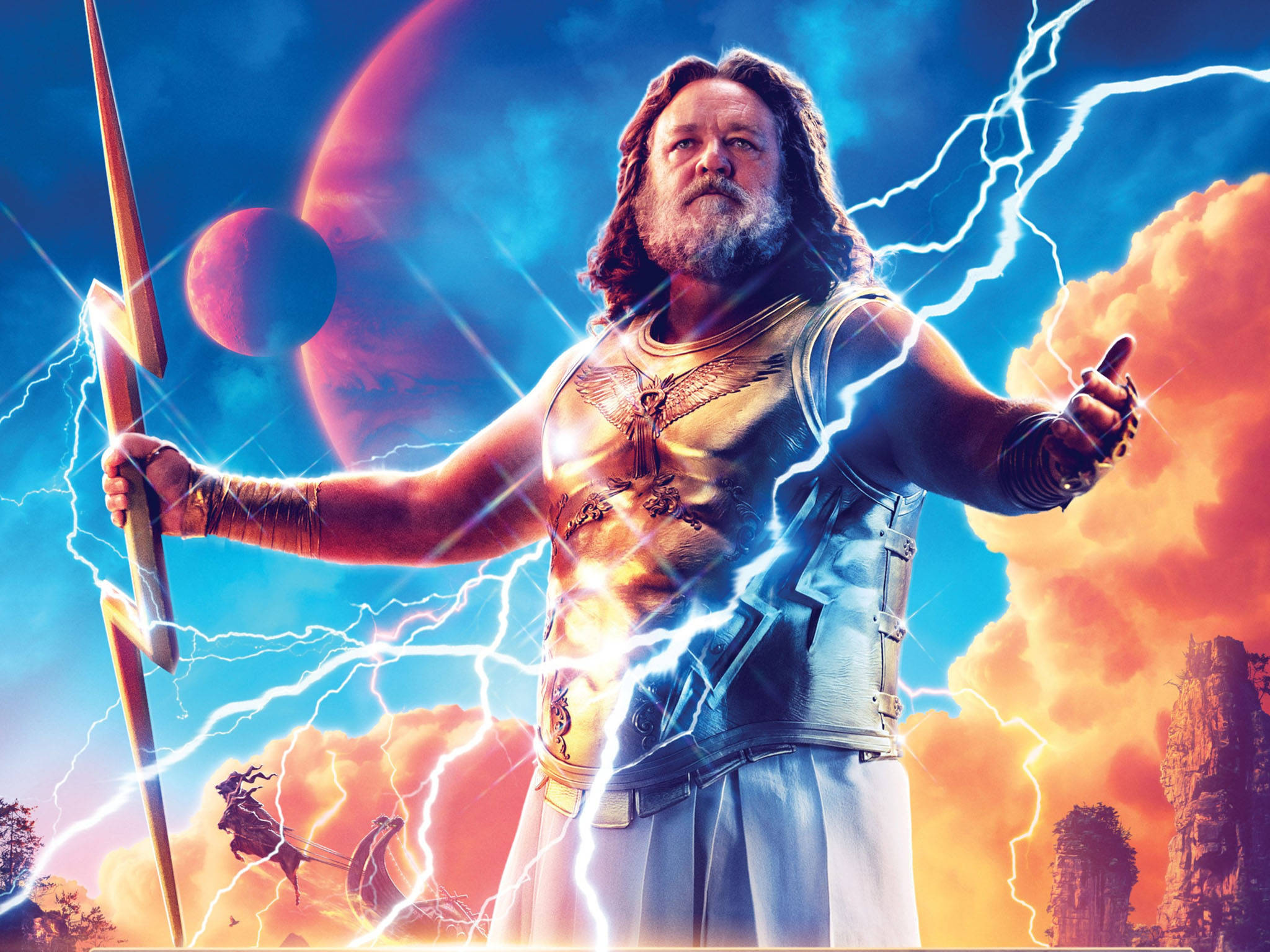 Thor Love And Thunder Zevs Bakgrunner