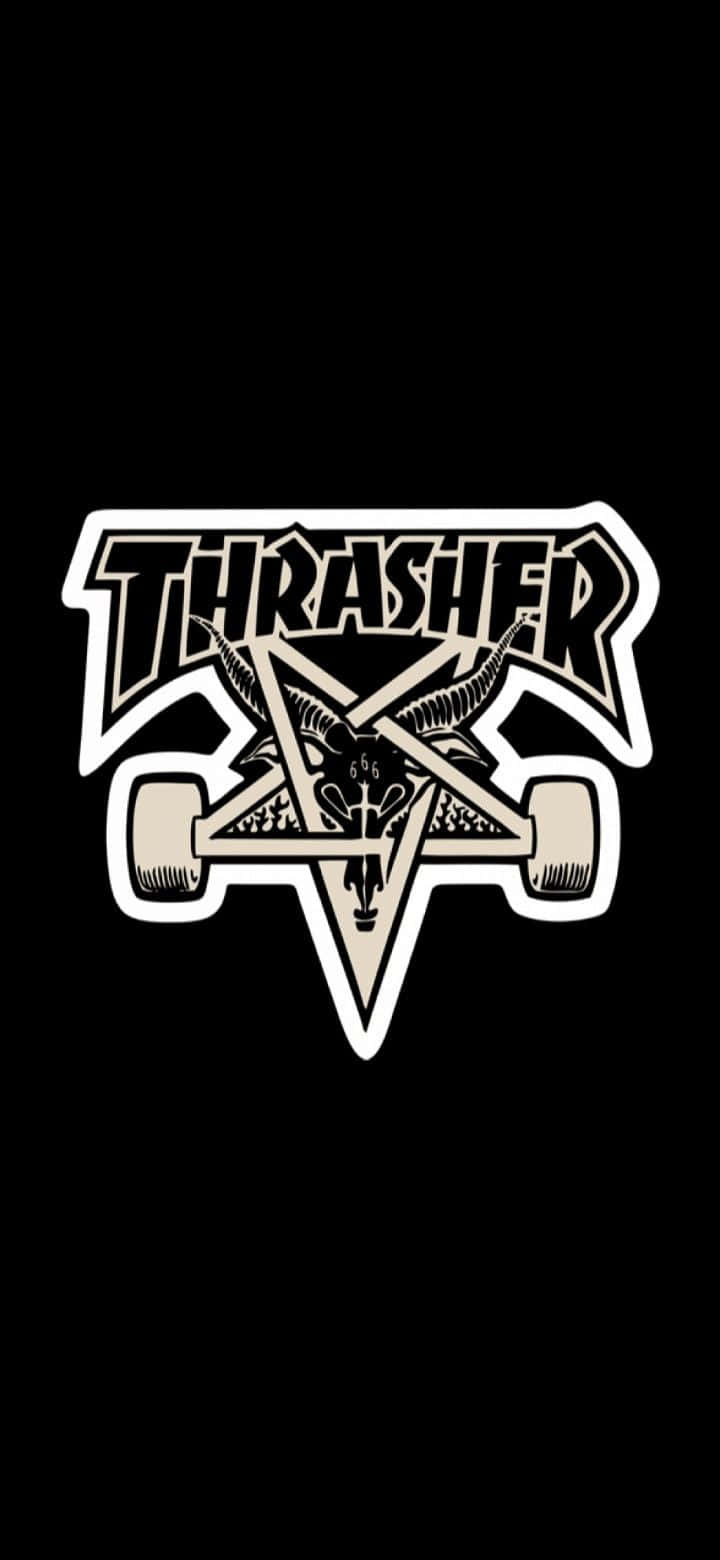 thrasher logo klistremerke Bakgrunner