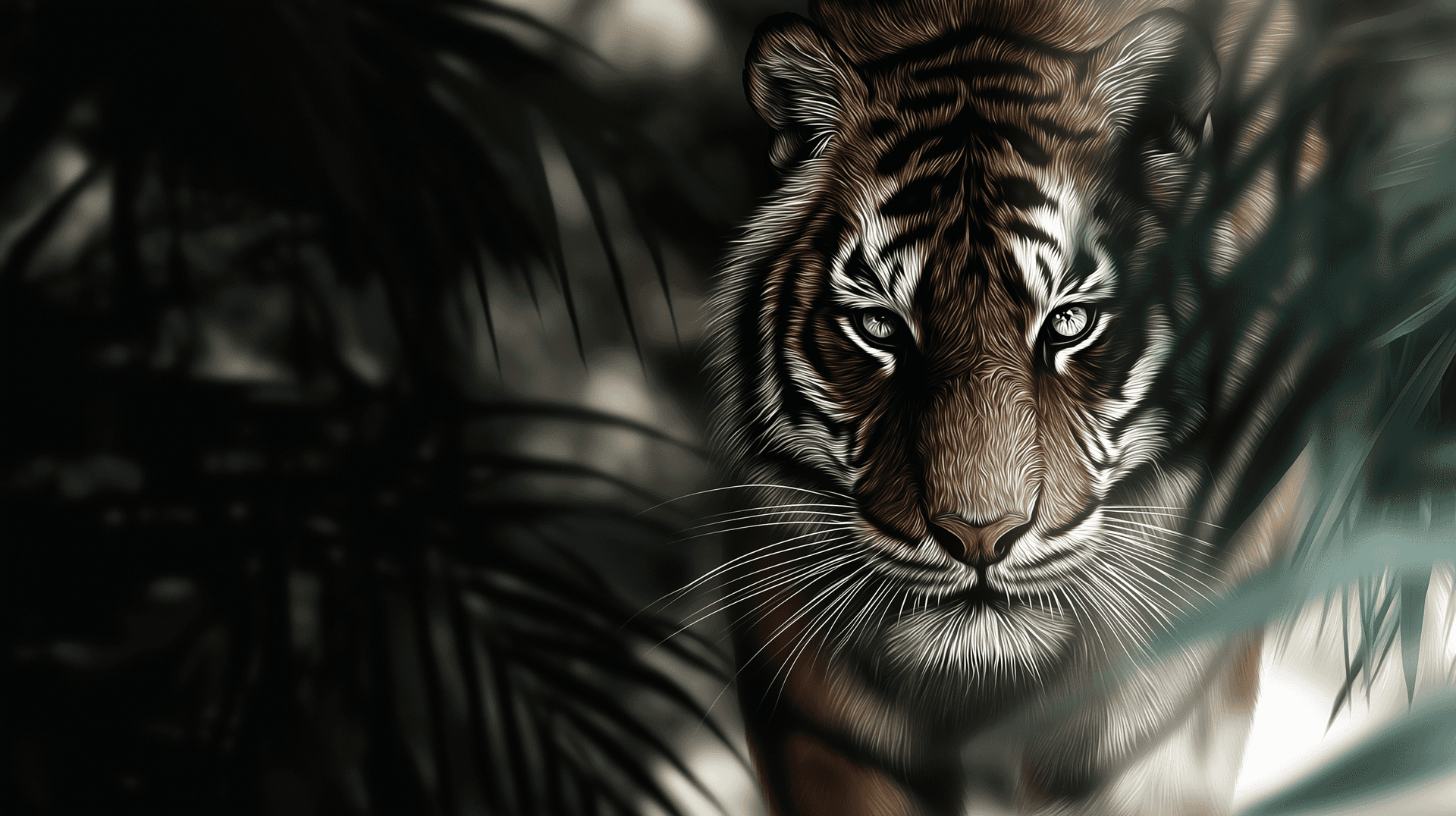 Tiger på jakt Bakgrunner
