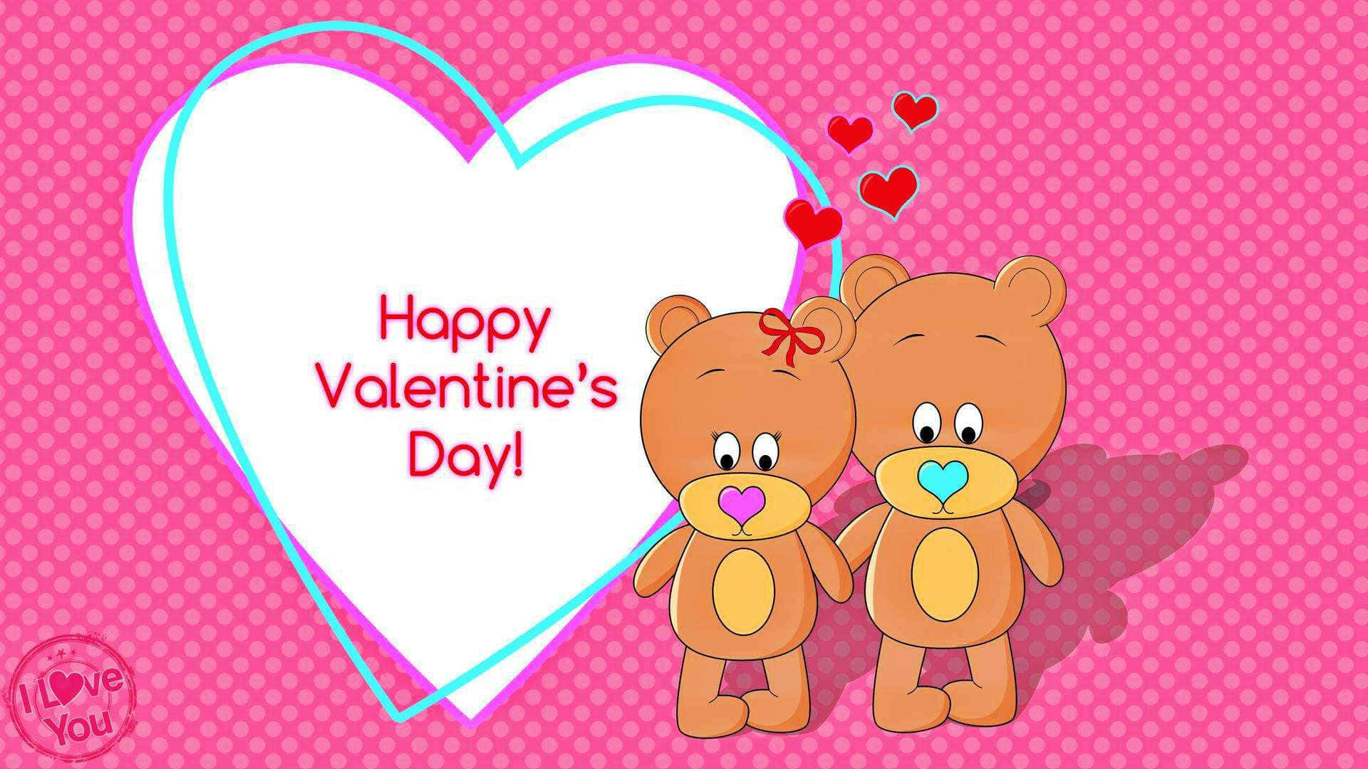 to bamser med ordene god valentinsdag Bakgrunner
