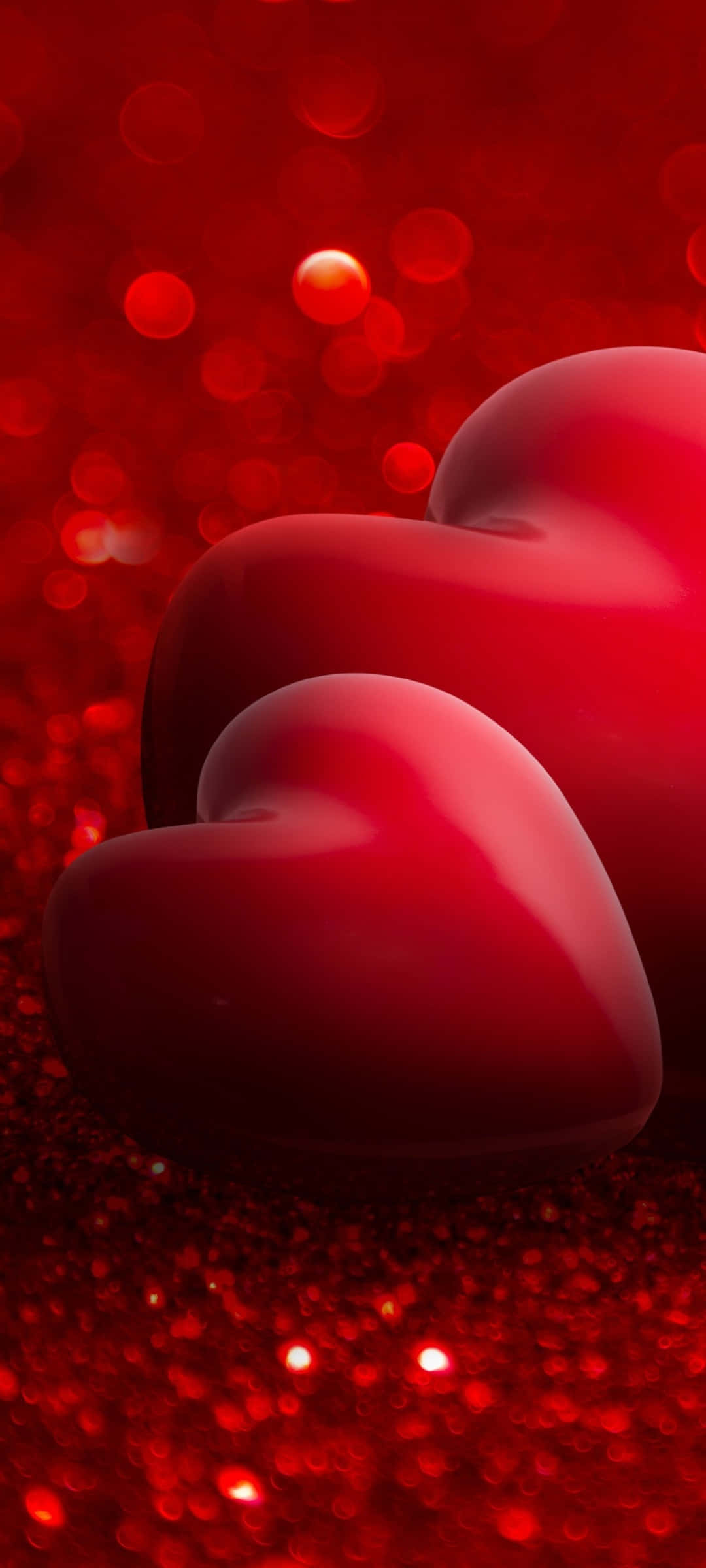 to røde hjerter på en rød bakgrunn Bakgrunner