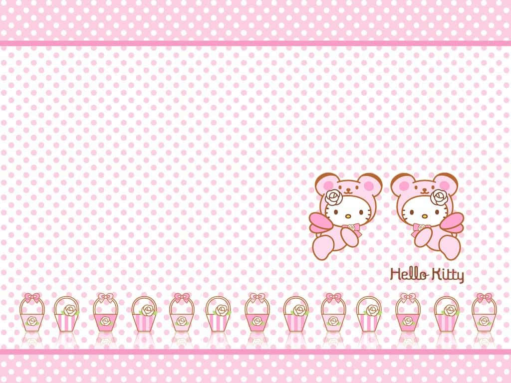 To søte rosa Hello Kitty-kurver Bakgrunner