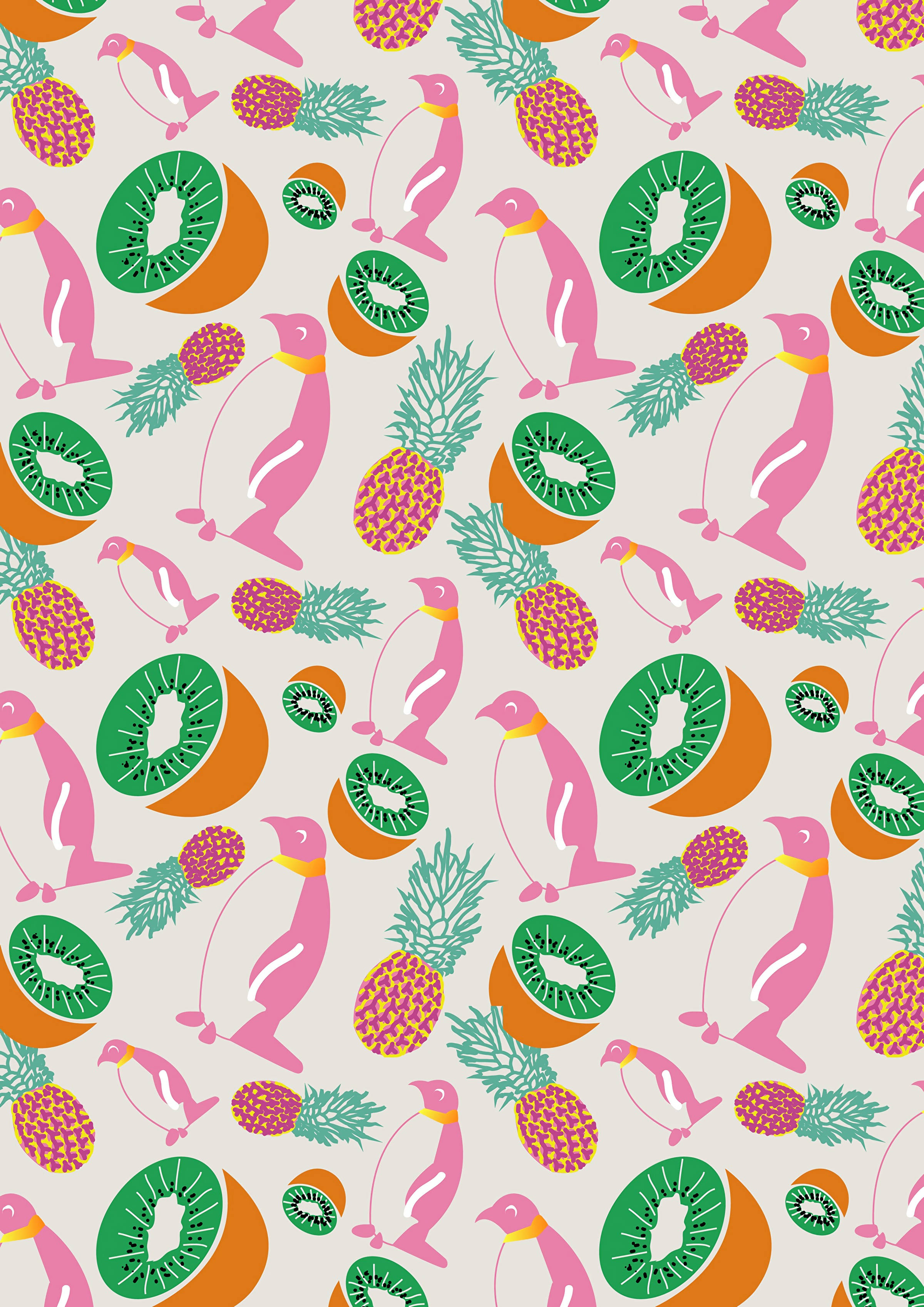 To uventede venner, en ananas og en pingvin, viser vennskapets kraft. Bakgrunner