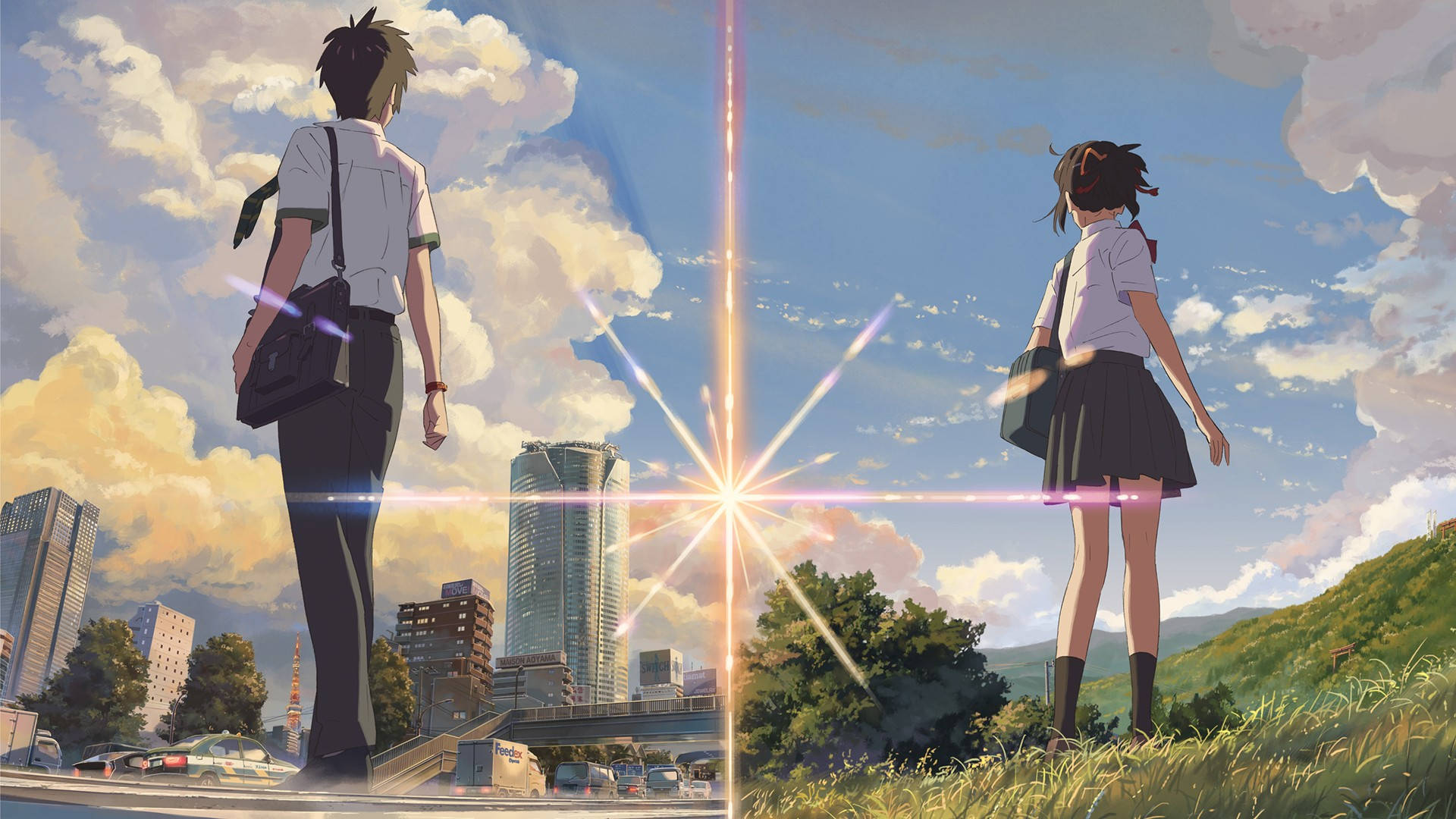 To Verdener Your Name Anime 2016 Bakgrunner