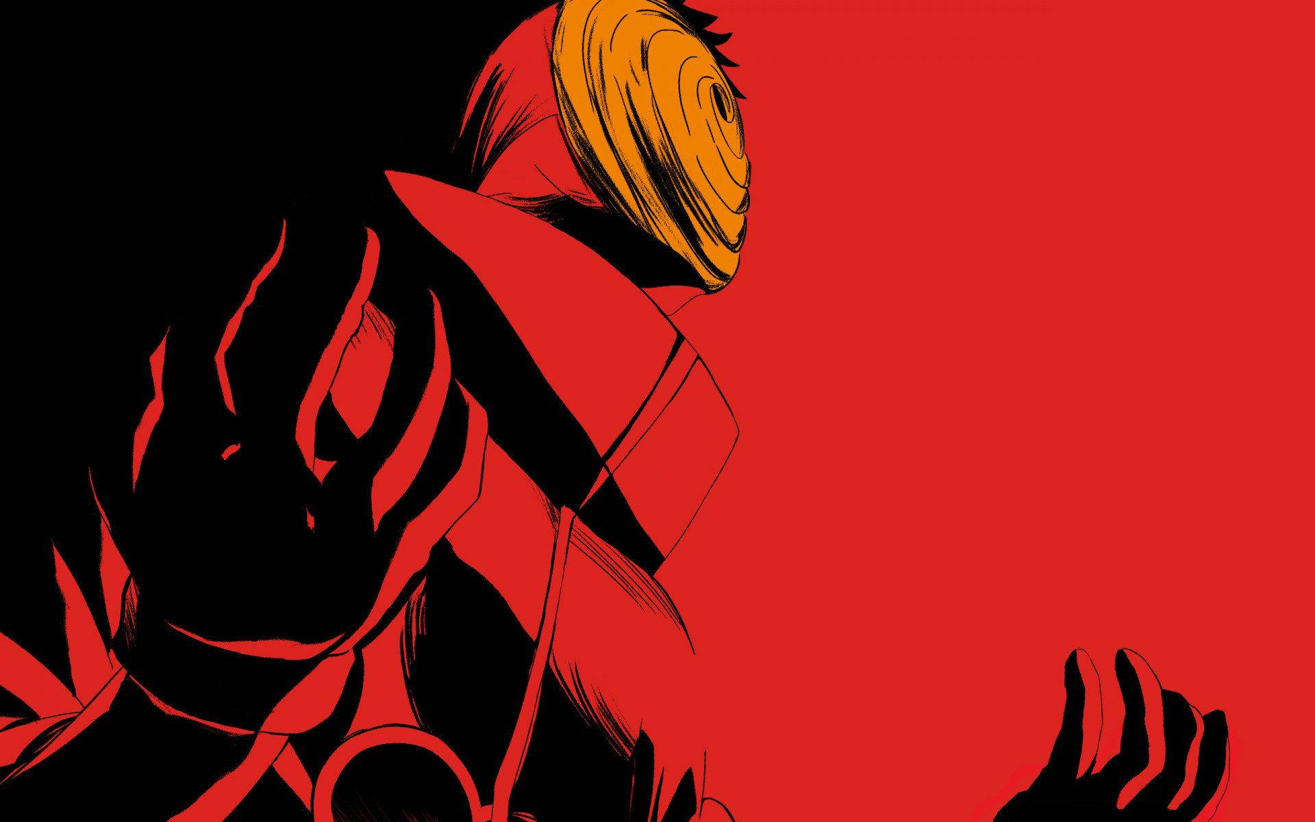 Tobi fra animeserien Naruto i sin klassiske røde drakt Bakgrunner