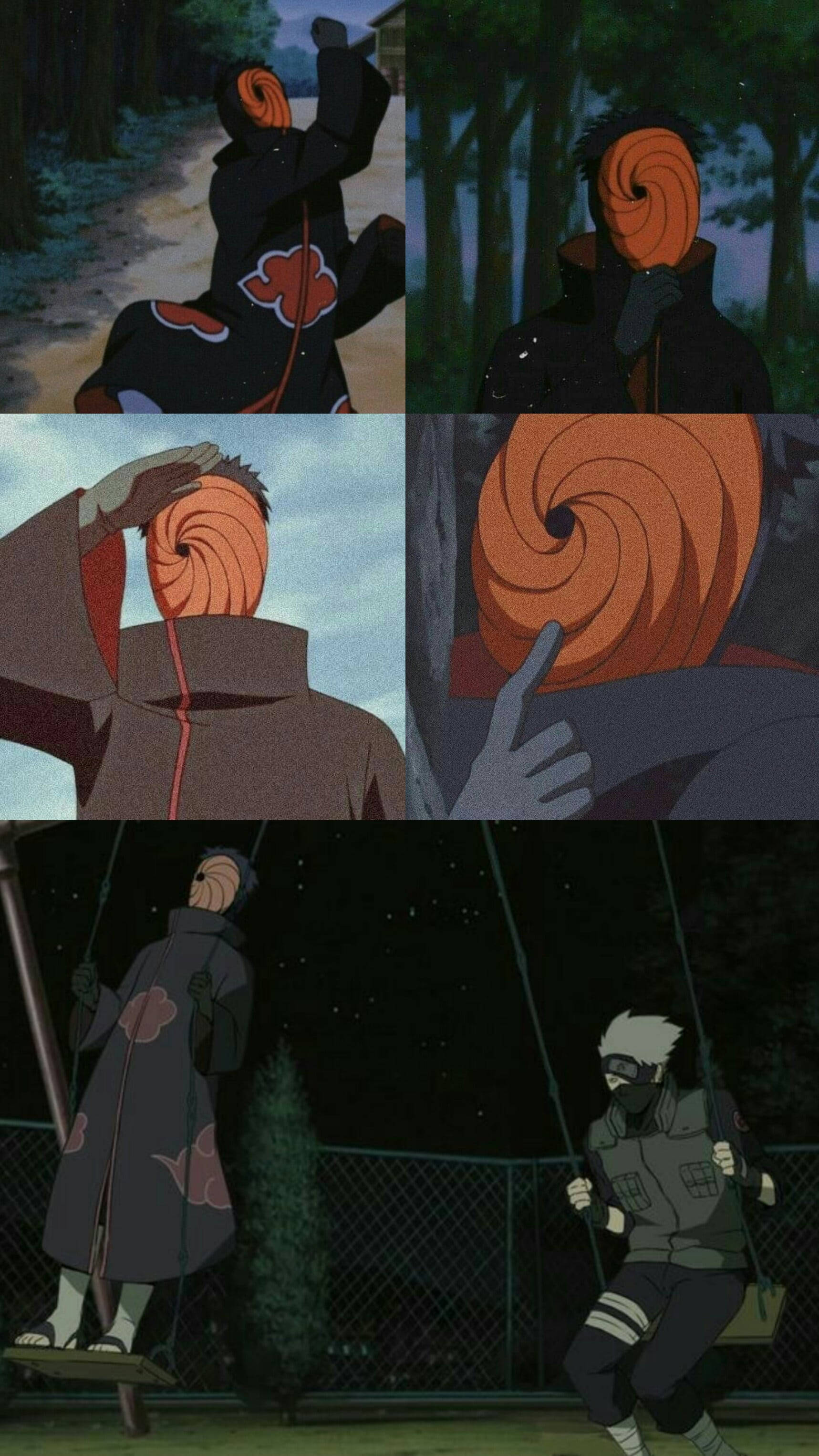 Tobi Naruto Estetisk Collage Bakgrunner