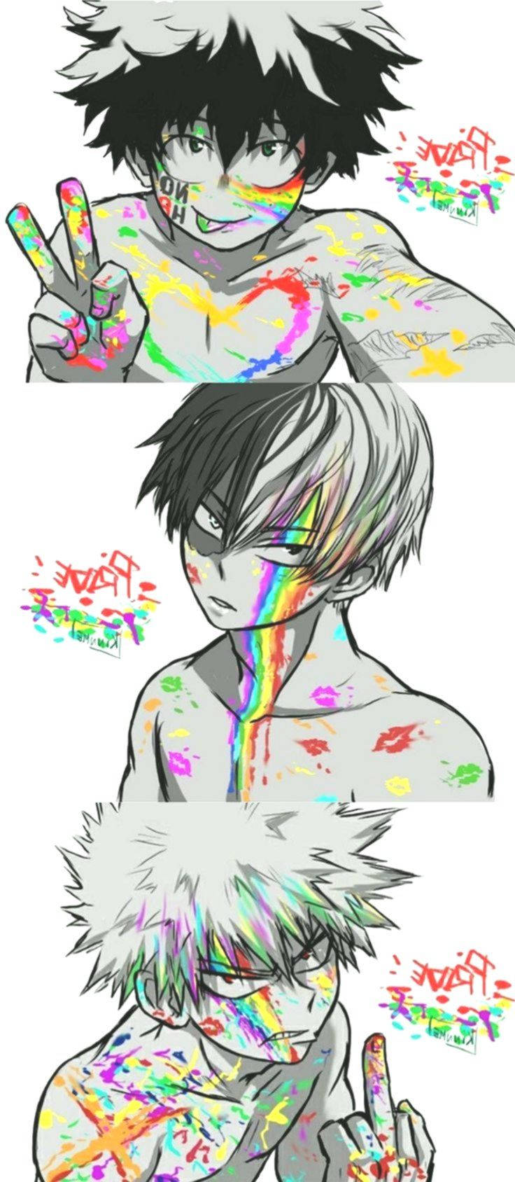 Todobakudeku regnbue maling Bakgrunner