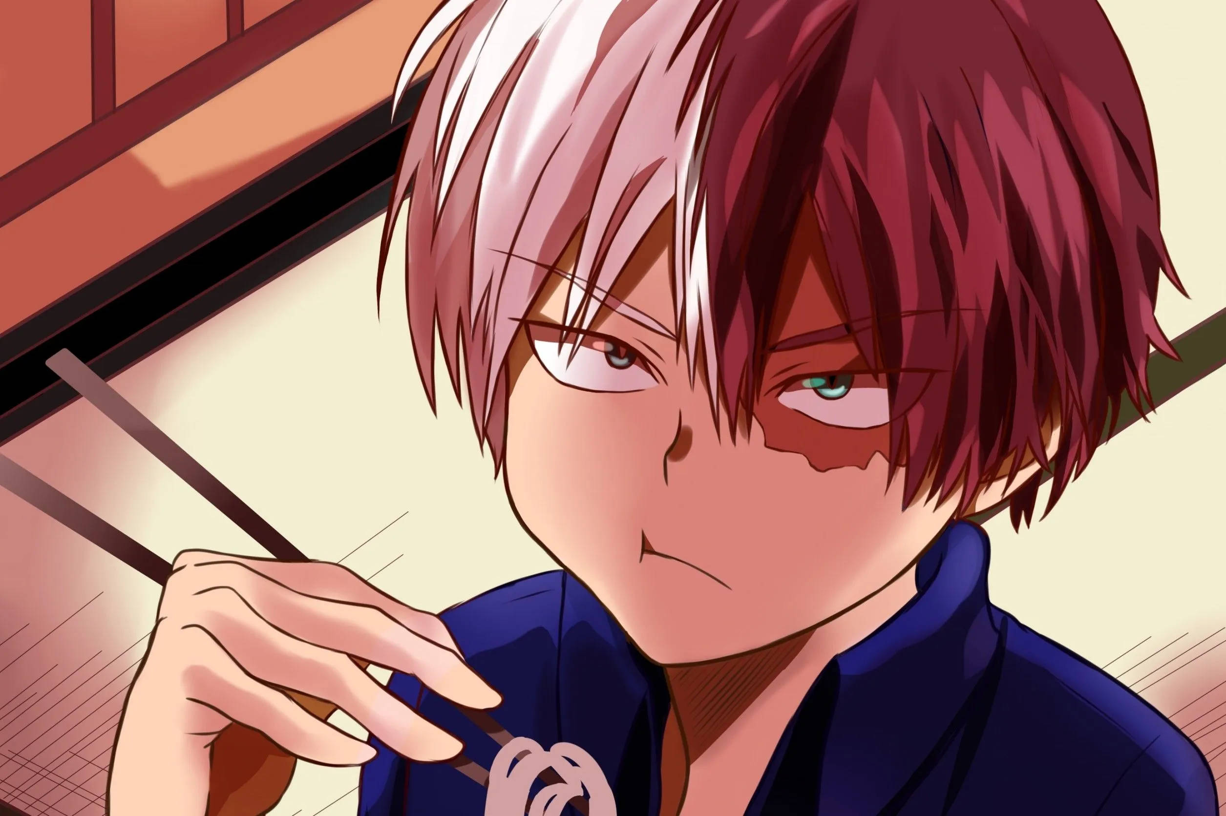 Todoroki i Chibi-stil - Søt Boku no Hero Academia-fankunst Bakgrunner