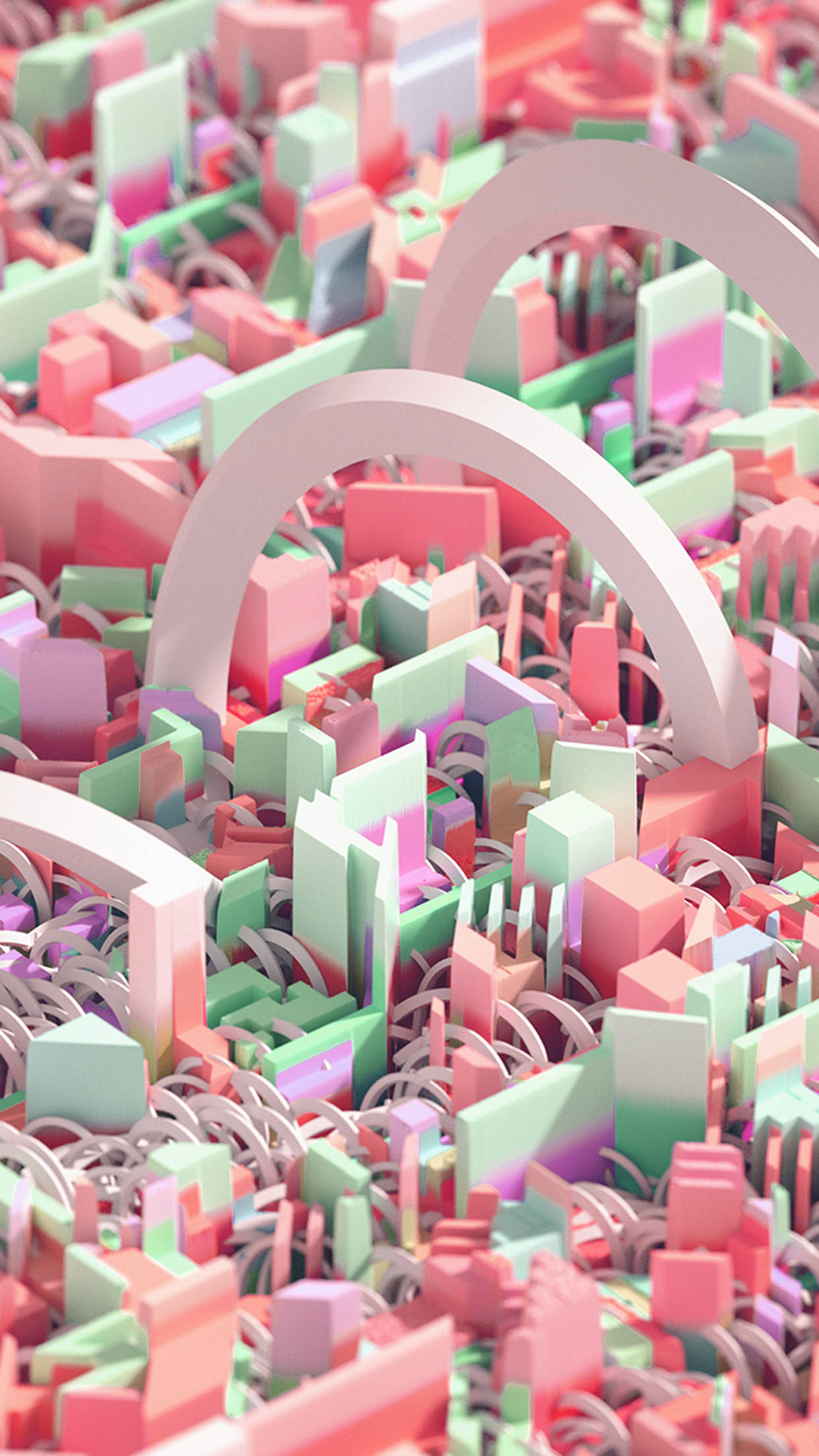 Tøff rosa 3D iPhone-rendering Bakgrunner