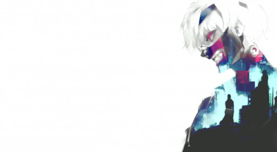 Tokyo Ghoul estetisk med Ken silhuett Bakgrunner