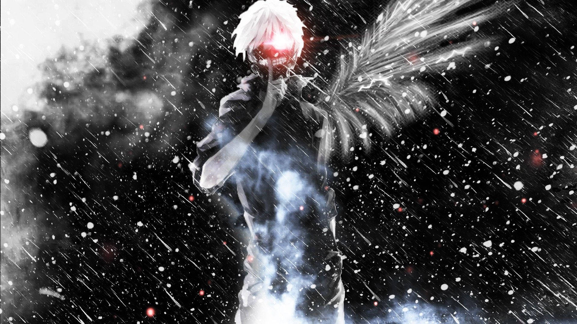 Tokyo Ghoul Karakter Ken Glødende Øye Bakgrunner