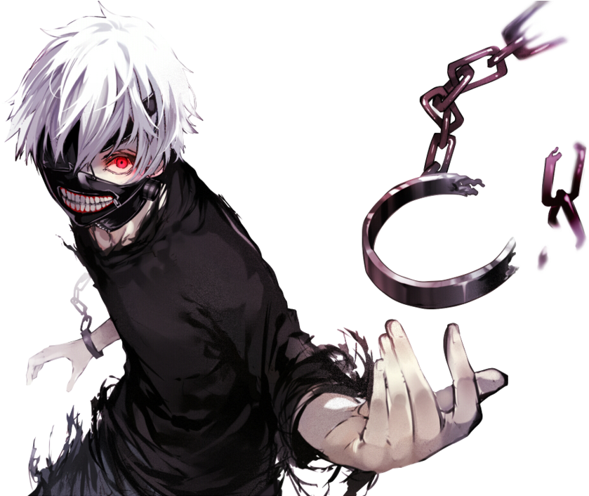 Tokyo Ghoul-karakter bryter fri Bakgrunner