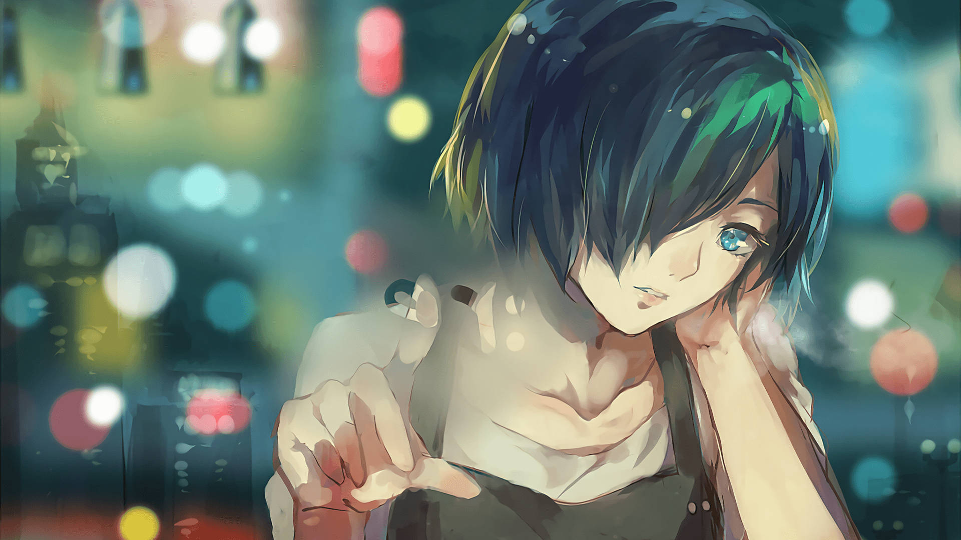 Tokyo Ghoul Karakter Touka Smilende Bakgrunner