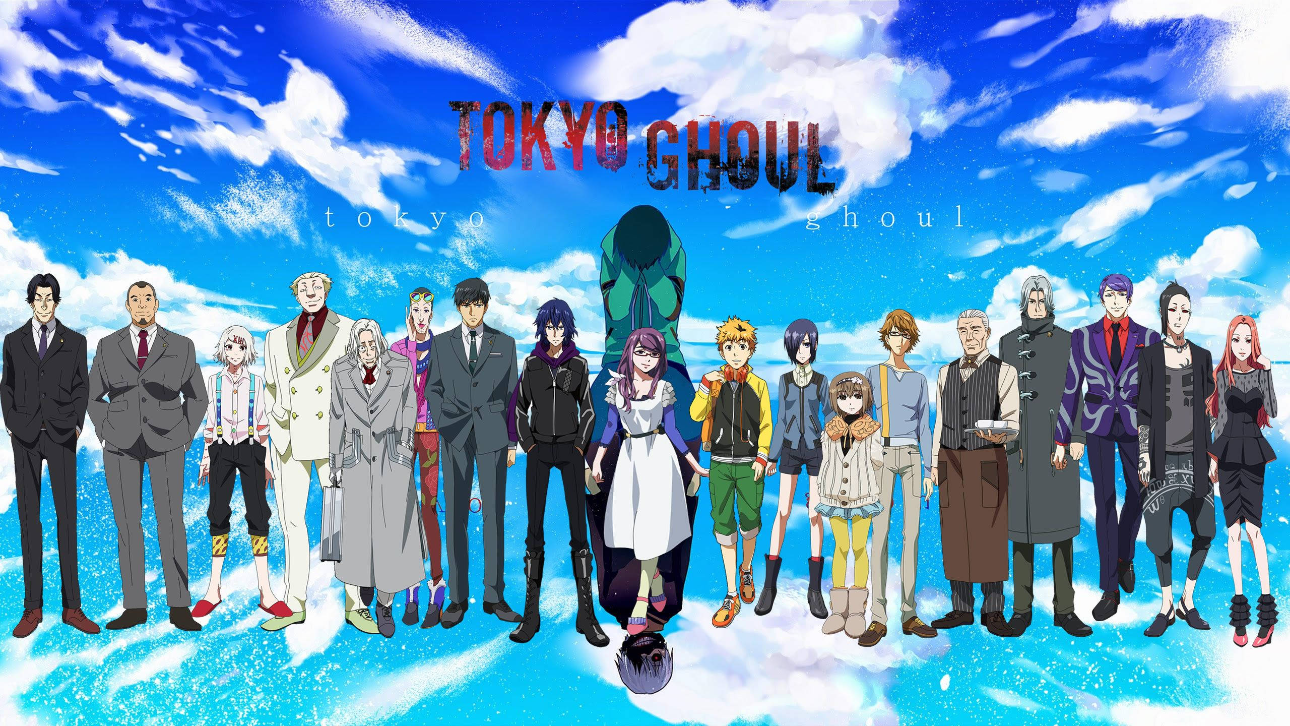 Tokyo Ghoul-karakterer blå himmel-plakat Bakgrunner