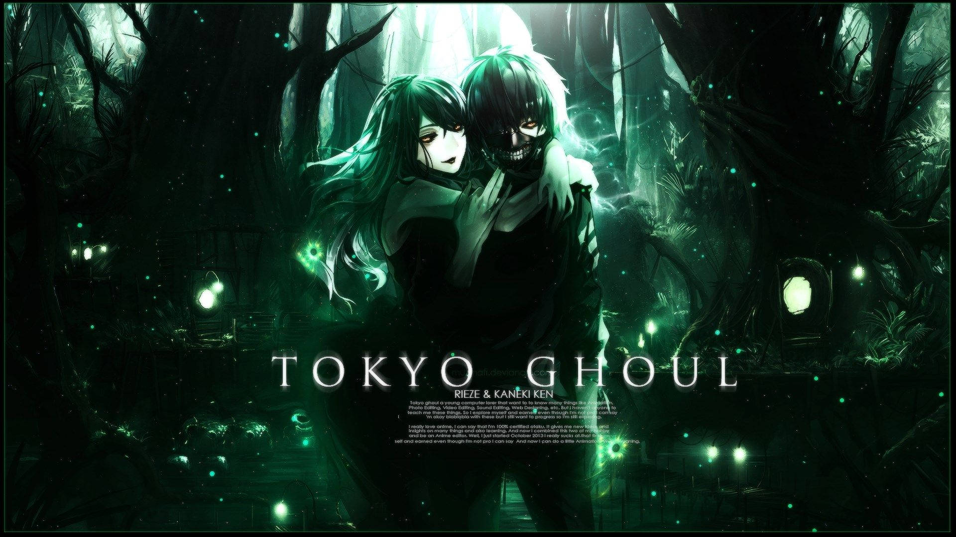 Tokyo Ghoul-karakterer Ken og Touka Bakgrunner