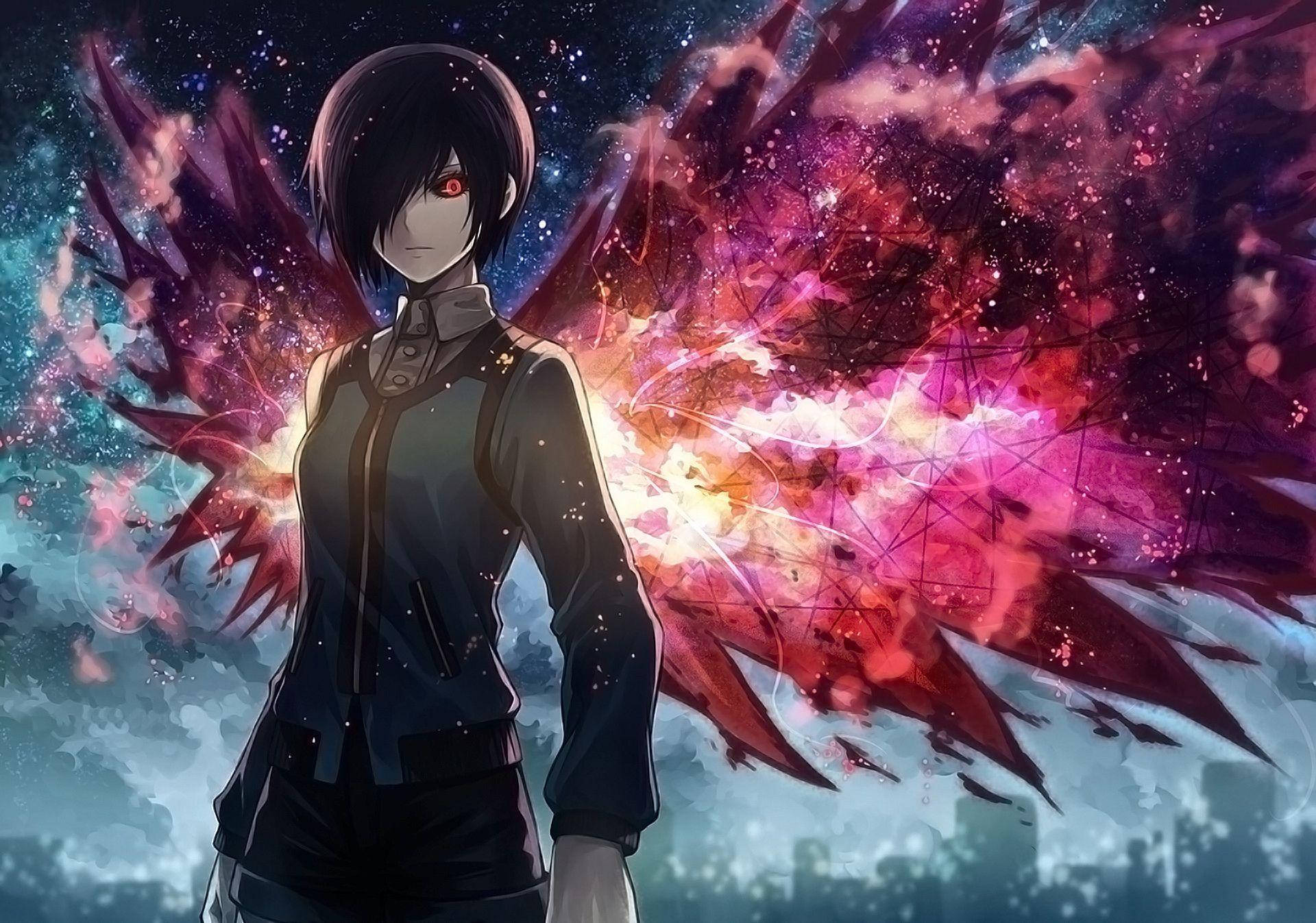 Tokyo Ghoul-karakterer med forsterkede vinger Bakgrunner