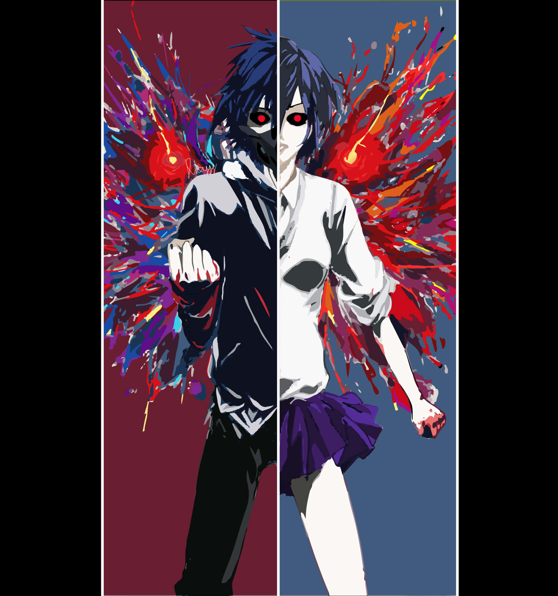 Tokyo Ghoul Pfp Touka Og Ayato Bakgrunner