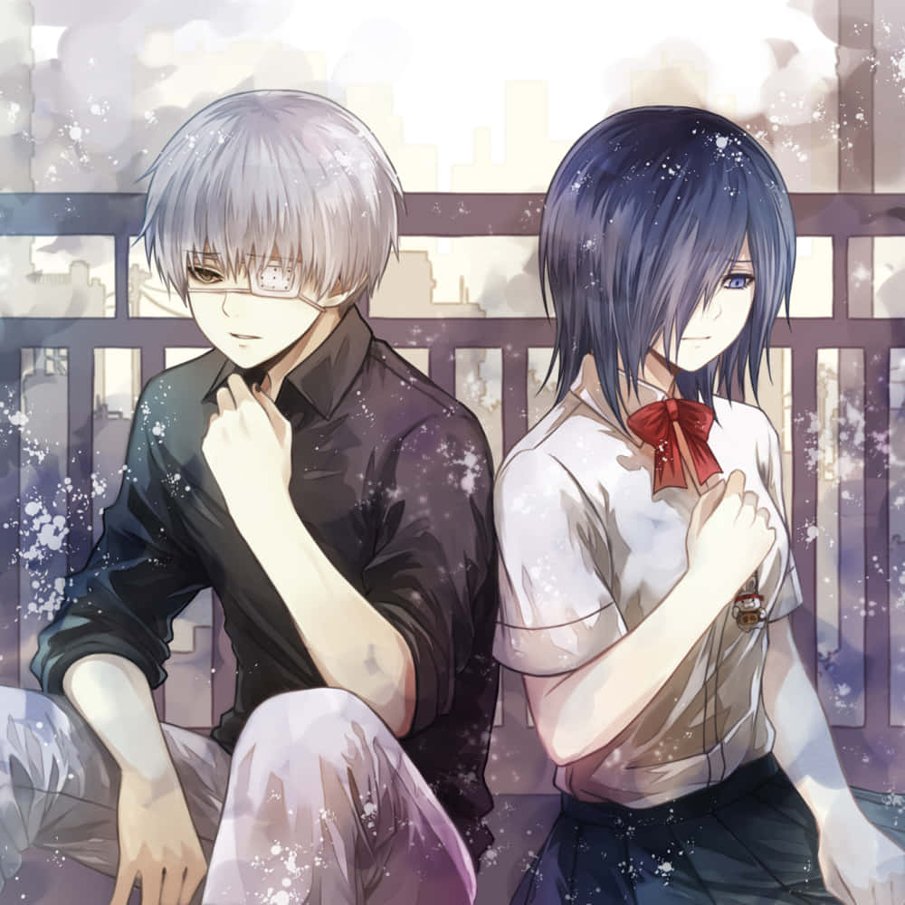 Tokyo Ghoul Profilbilde Ken og Touka Bakgrunner
