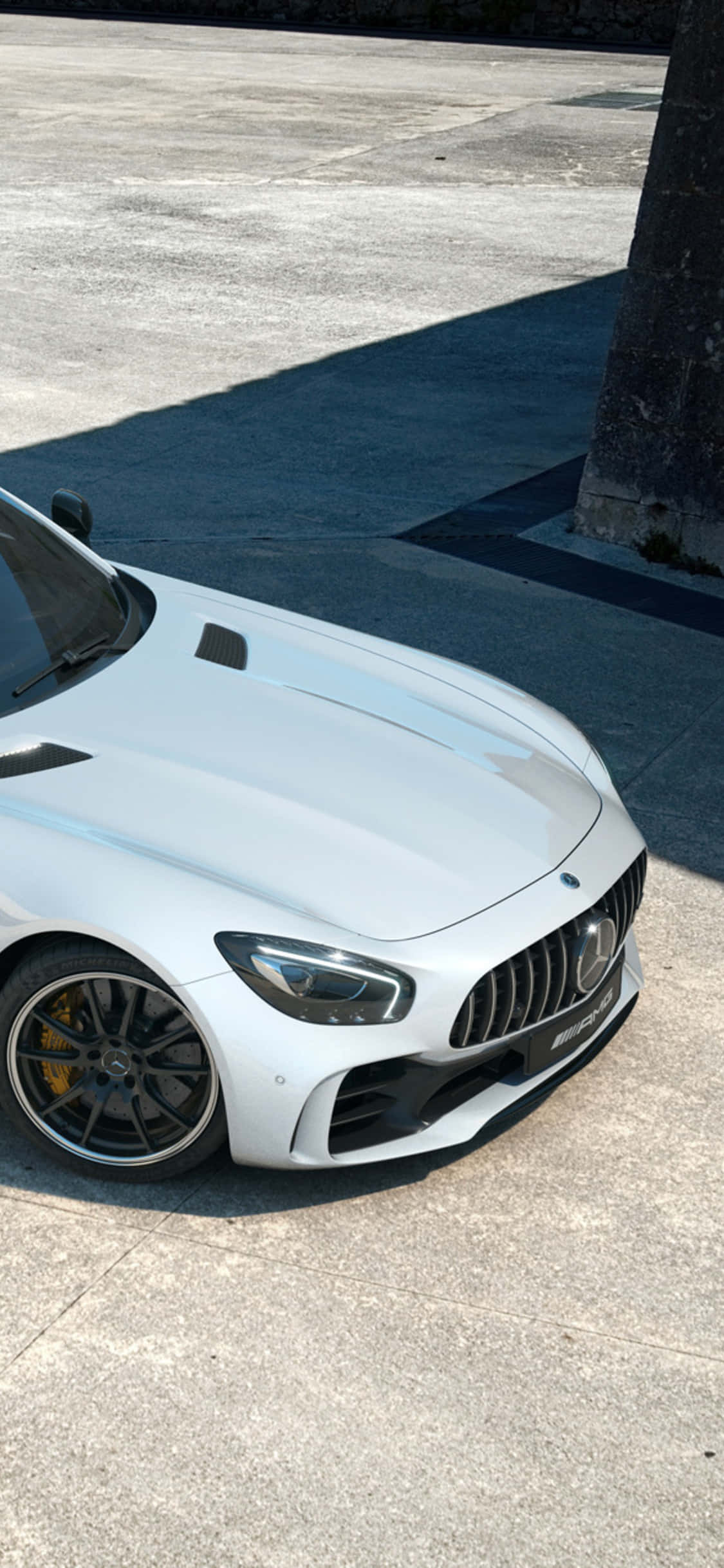 Topp Frontvisning Hvit iPhone Xs Mercedes Amg Bakgrunn Bakgrunner
