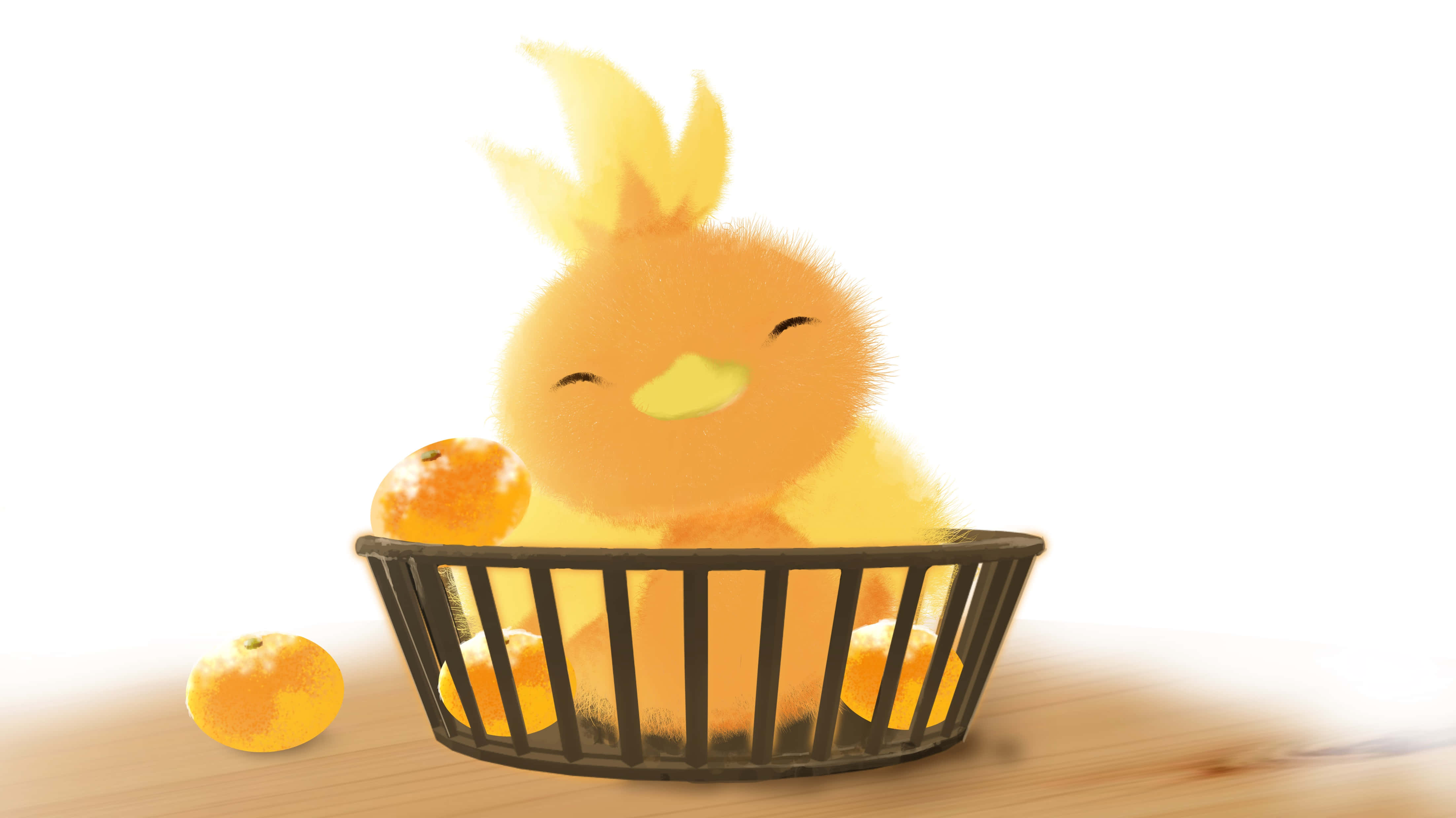 Torchic Pokemon i en kurv Bakgrunner