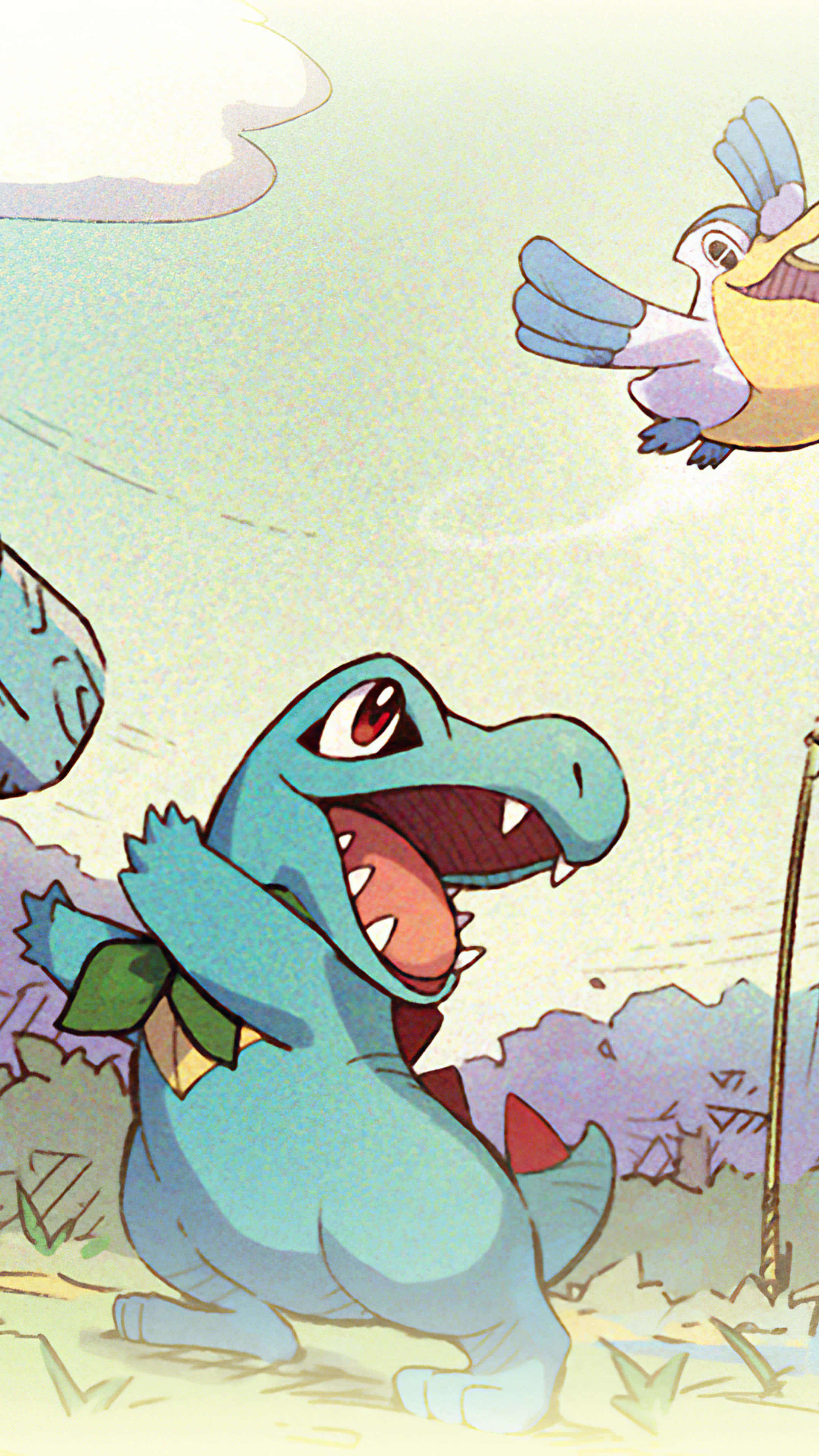 Totodile med Pelipper Bakgrunner