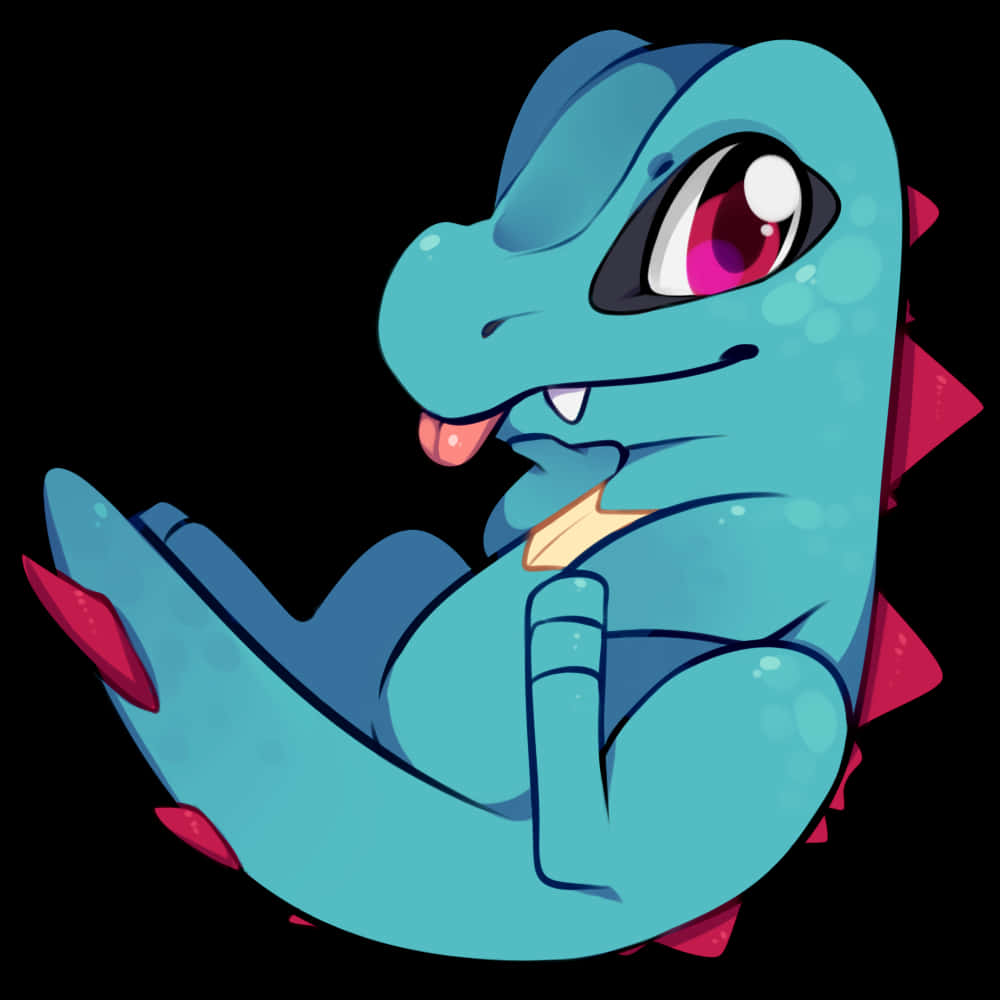 Totodile med tungen ut Bakgrunner