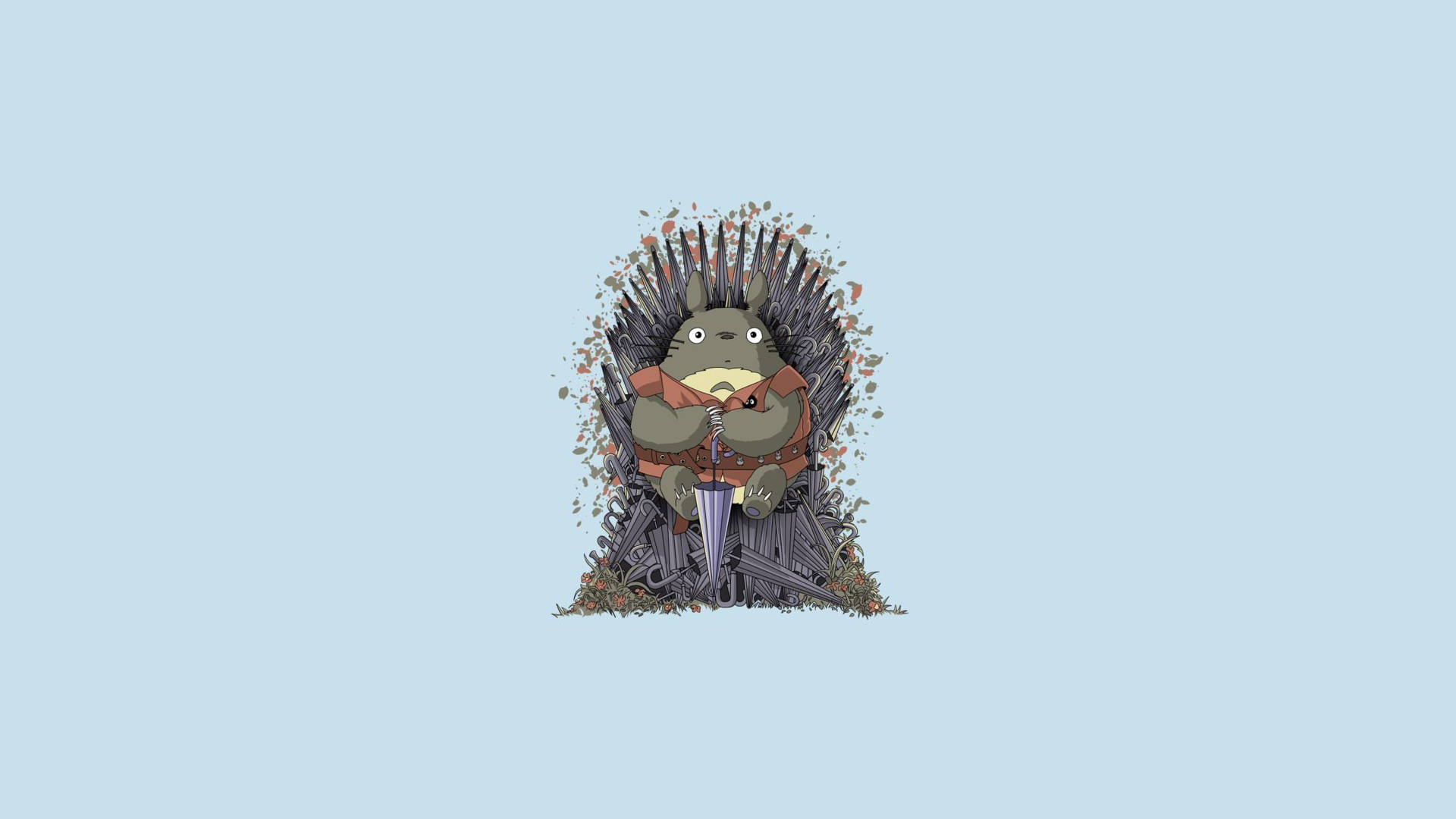 Totoro Game of Thrones minimalistisk estetisk laptop Bakgrunner