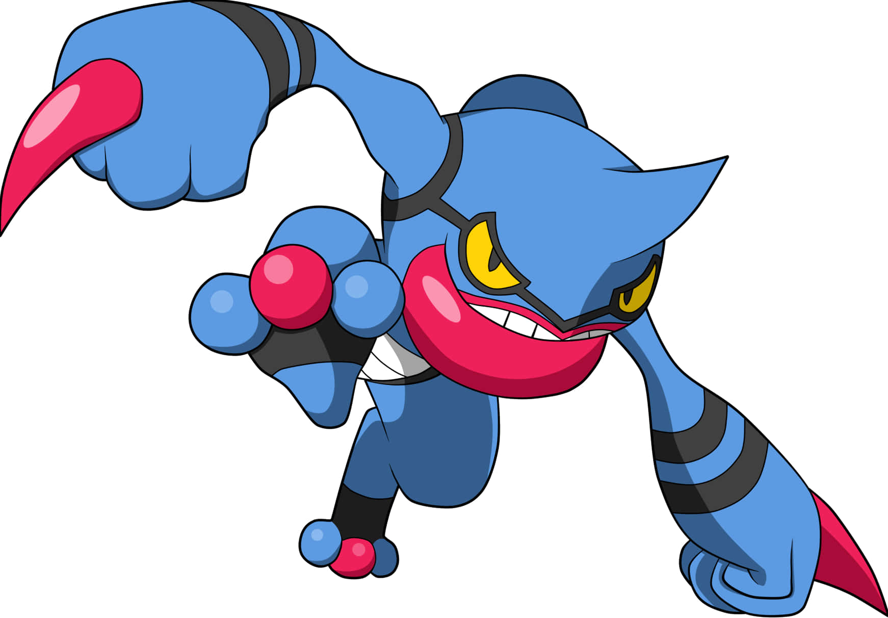 Toxicroak Pokemon sparker med foten Bakgrunner
