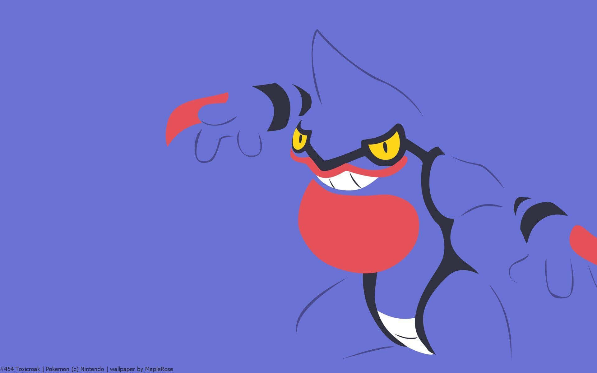 Toxicroak Pokemon Minimalistisk Estetisk Illustrasjon Bakgrunner