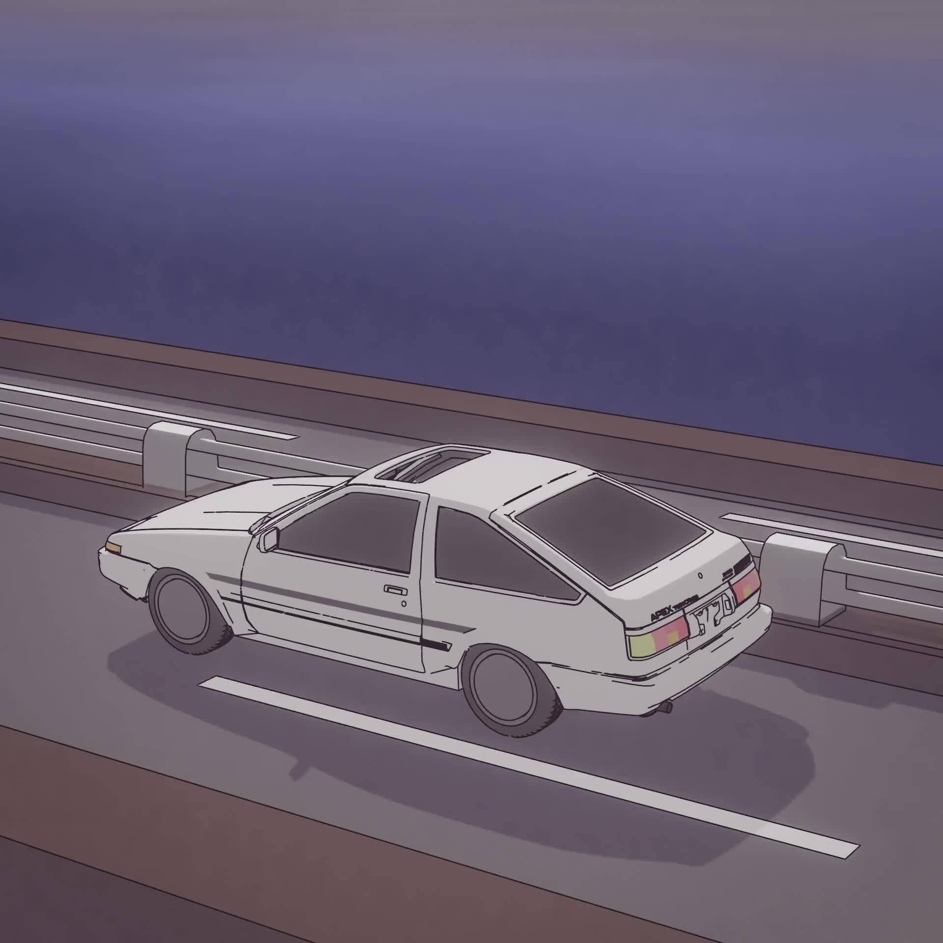 Toyota AE86 bil anime Bakgrunner