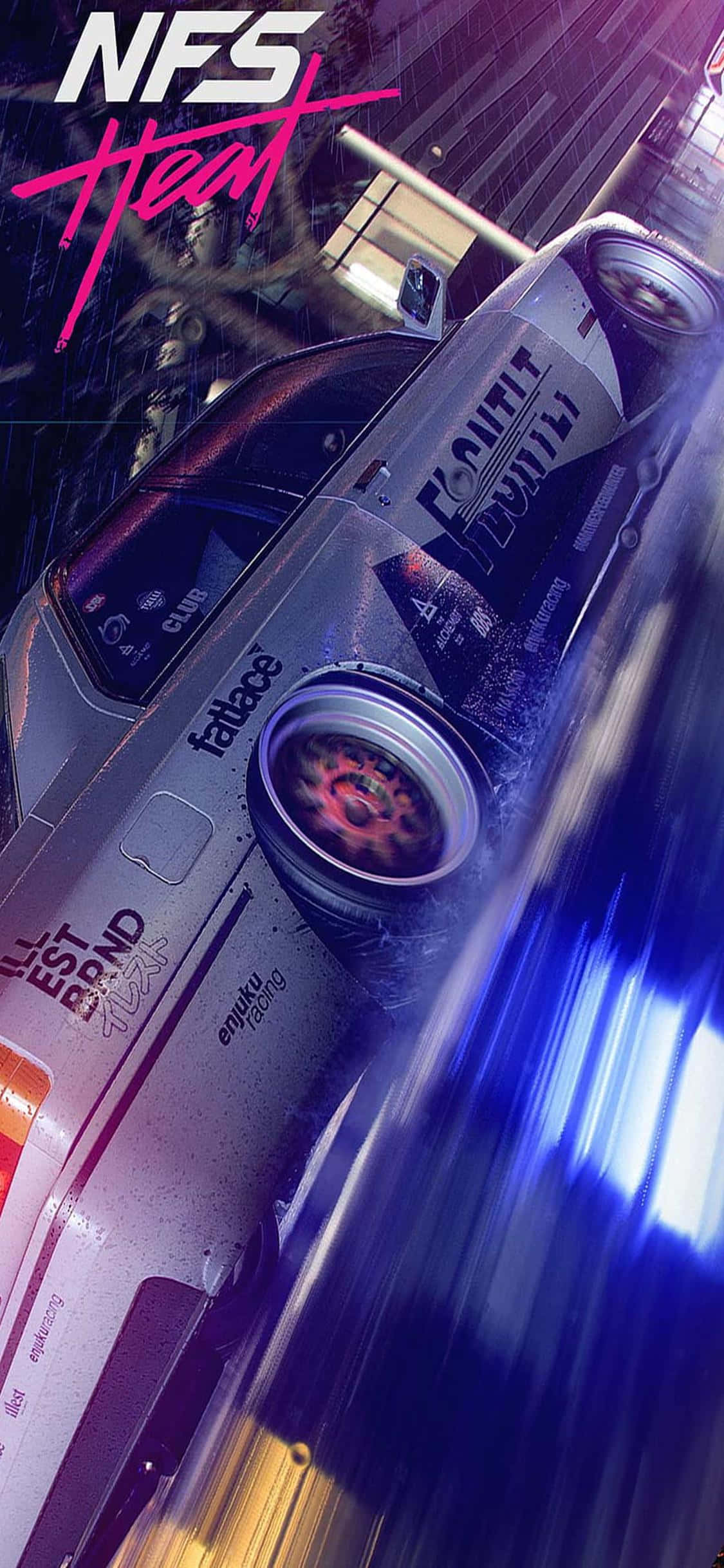Trå på gassen og kjør deg til seier med Need For Speed Heat på iPhone Xs Bakgrunner