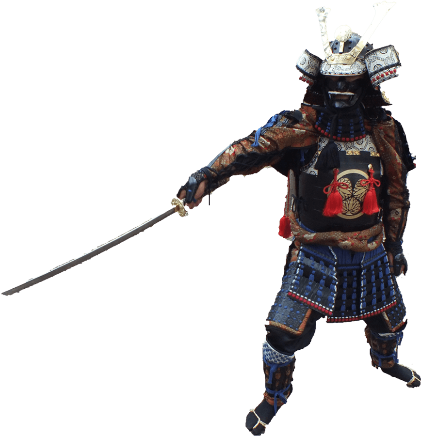 Tradisjonell samurai-kriger rustning Bakgrunner