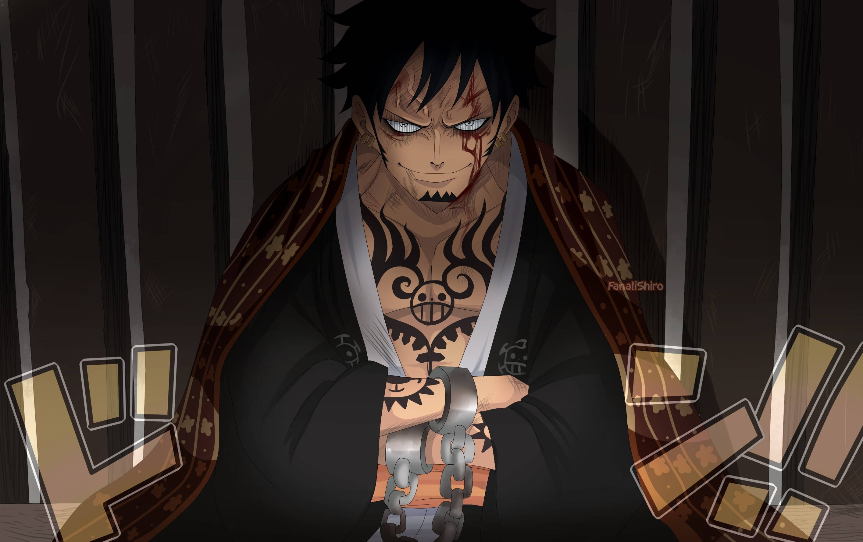 Trafalgar Kunstverk One Piece Skrivebord Bakgrunner