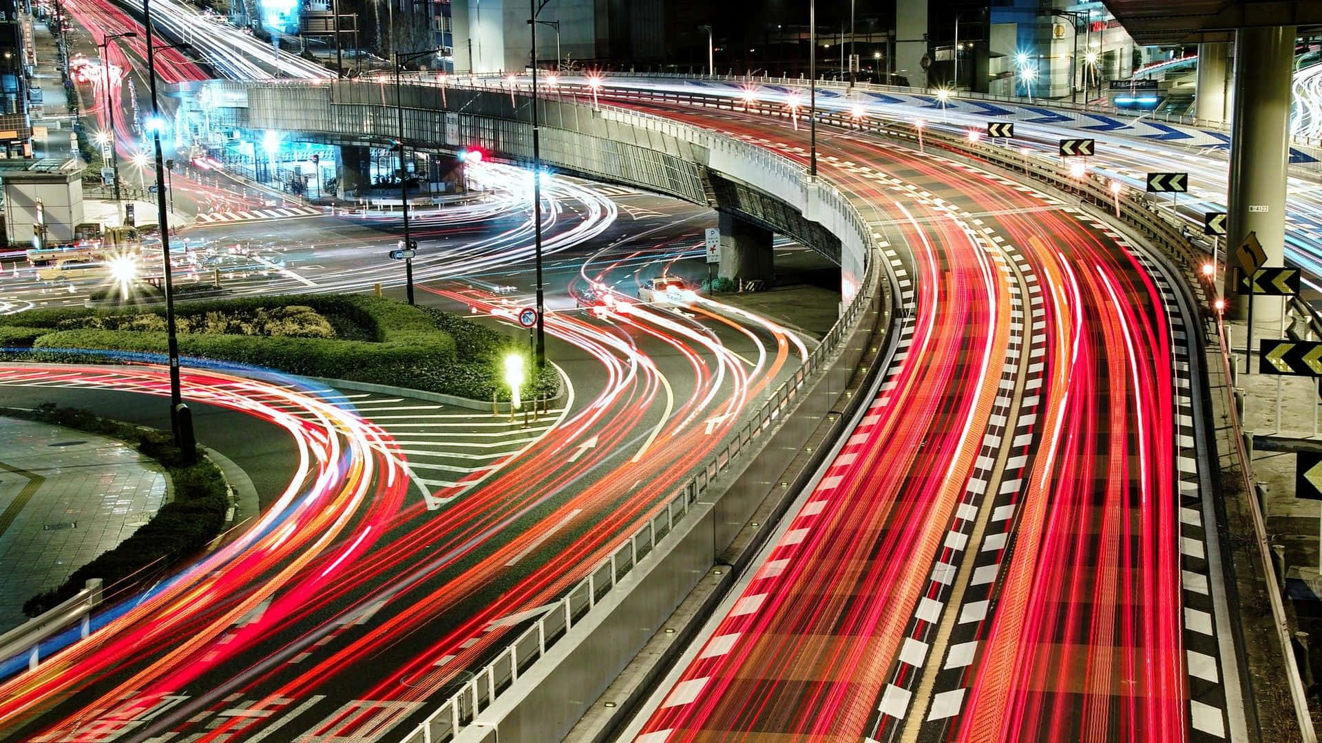 Trafikkert vei bakgrunn i Japan Bakgrunner