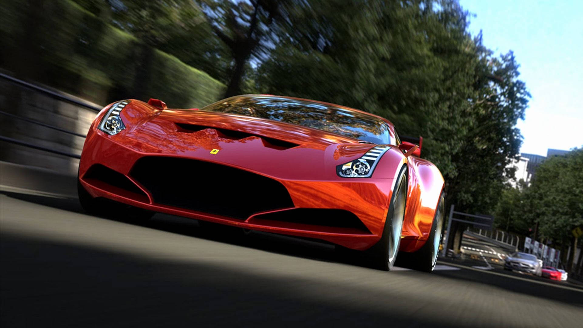 Trendende rød Ferrari 288 GTO sportsbil Bakgrunner
