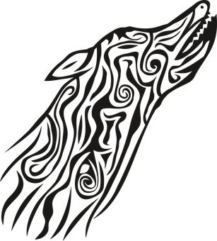 Tribal ulvekunstverk Bakgrunner