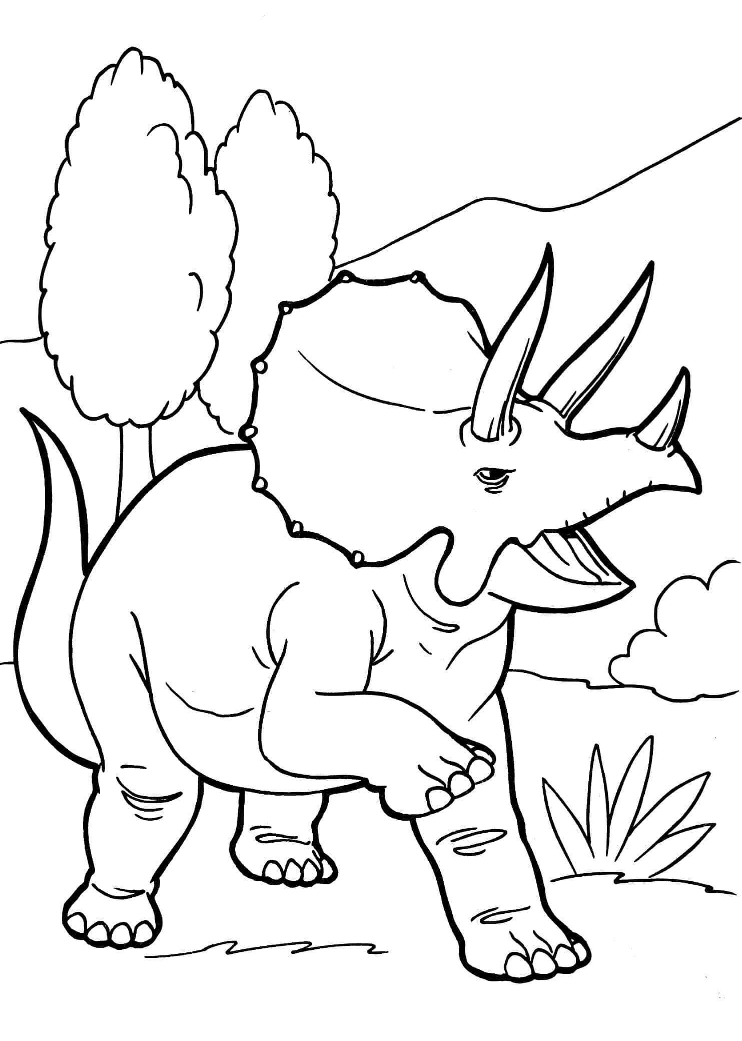 triceratops fargeleggingssider Bakgrunner
