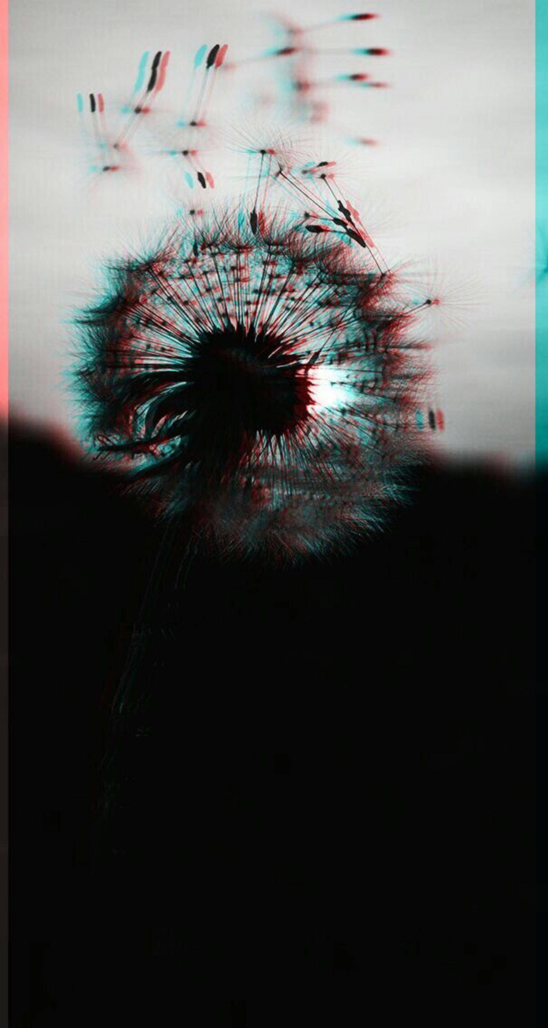 Trippy mørk estetisk løvetann Bakgrunner