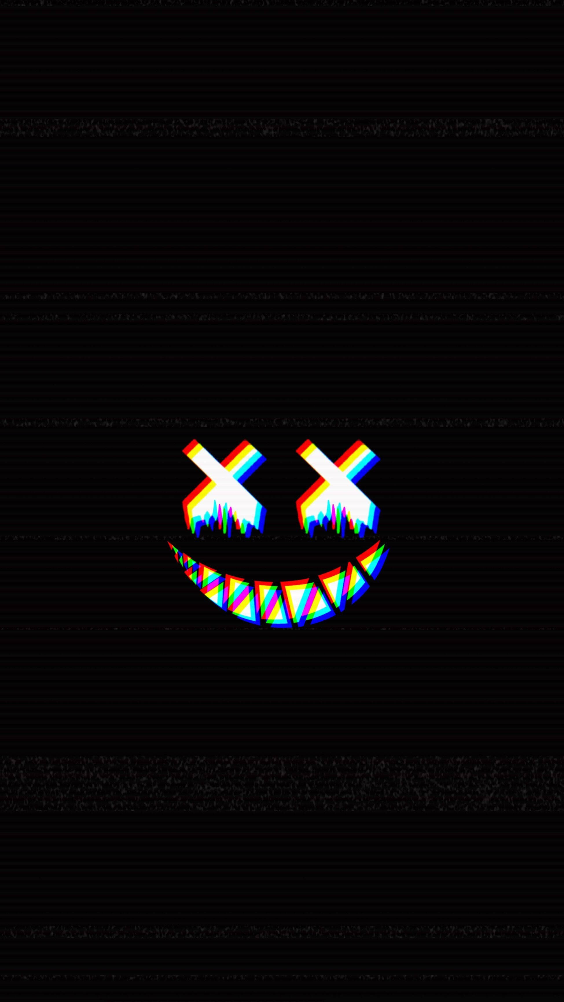 Trippy mørk estetisk halloween-smil Bakgrunner