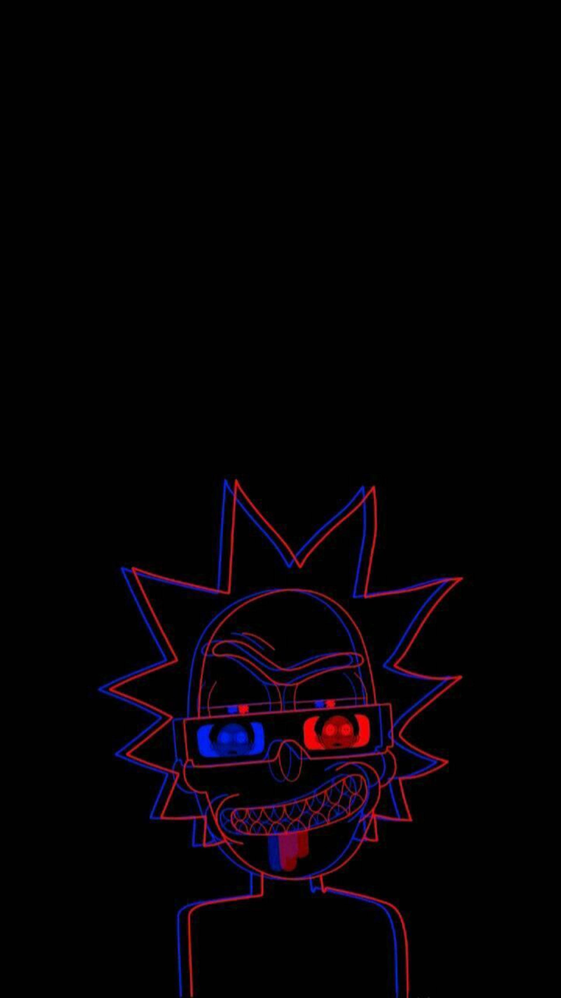 Trippy Mørk Estetisk Rick Bakgrunner