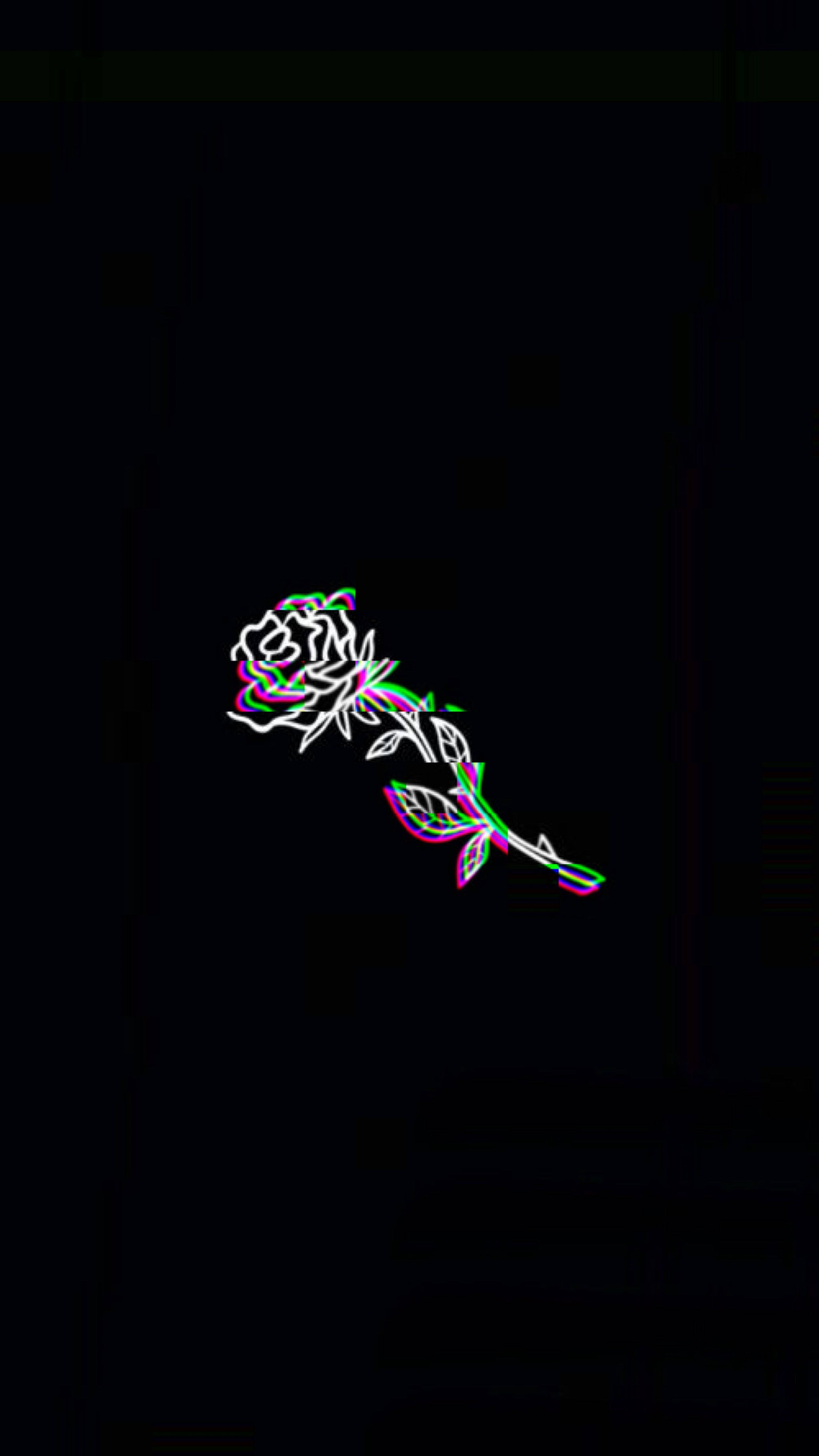Trippy mørk estetisk rose Bakgrunner