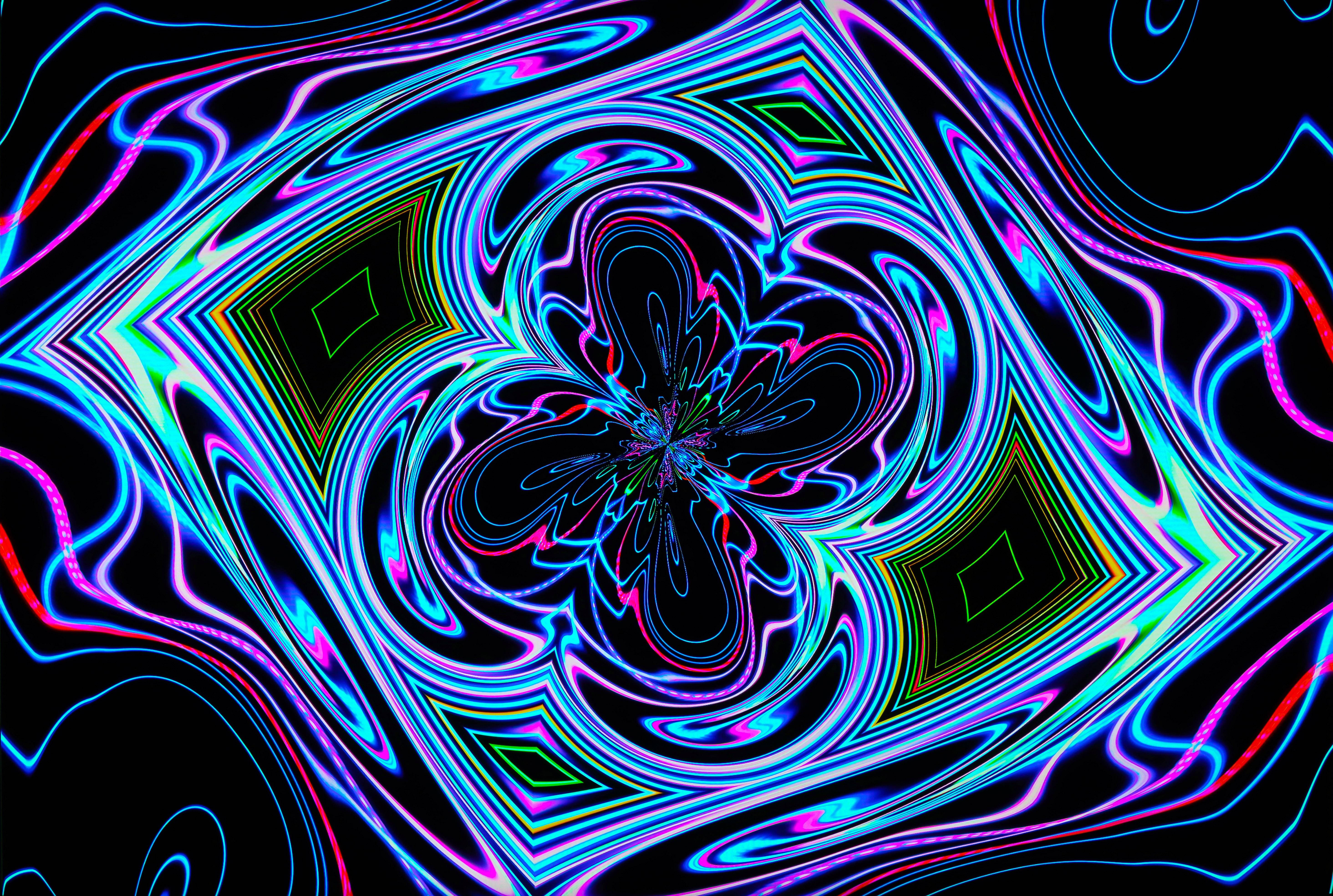 Trippy mørk estetiske bølger Bakgrunner