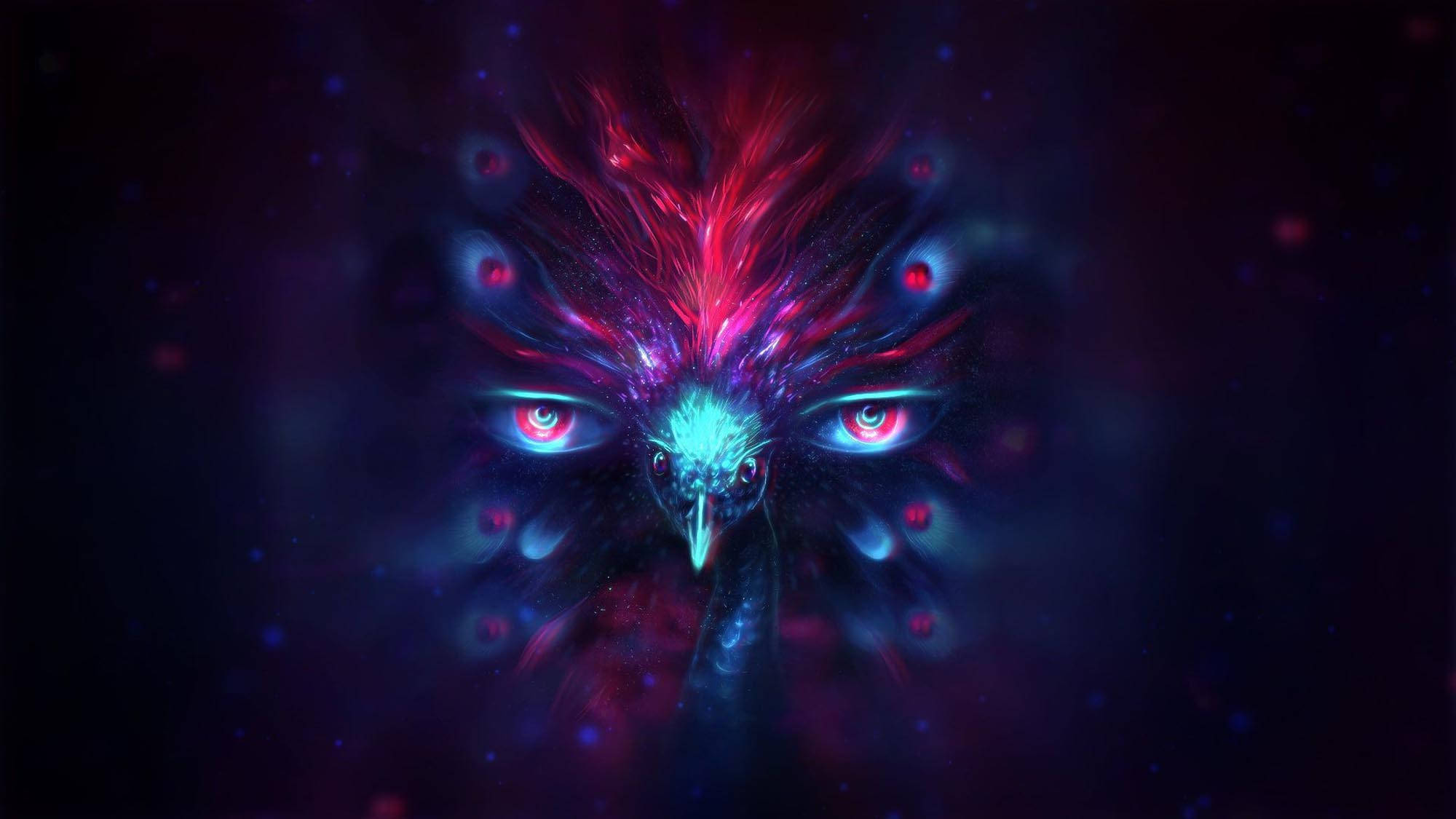 Trippy mørk estetisk fugleperspektiv Bakgrunner